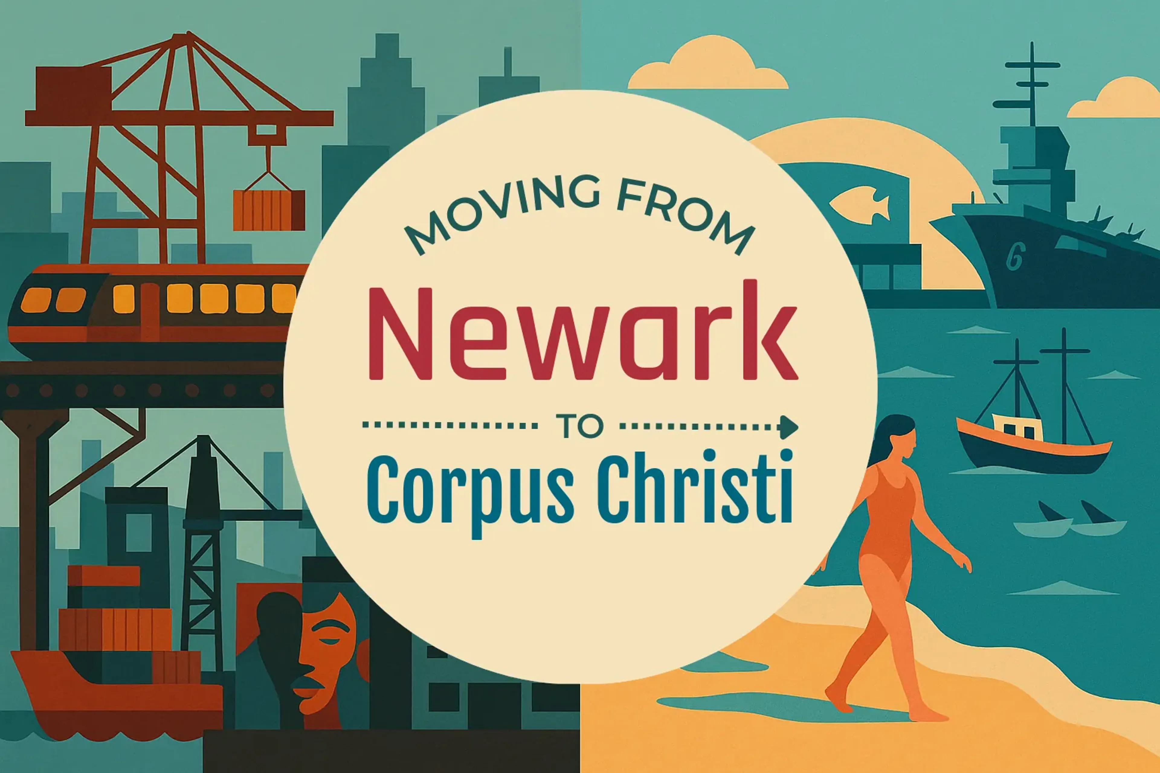 Side-by-side comparison of Newark to Corpus Christi moving companies