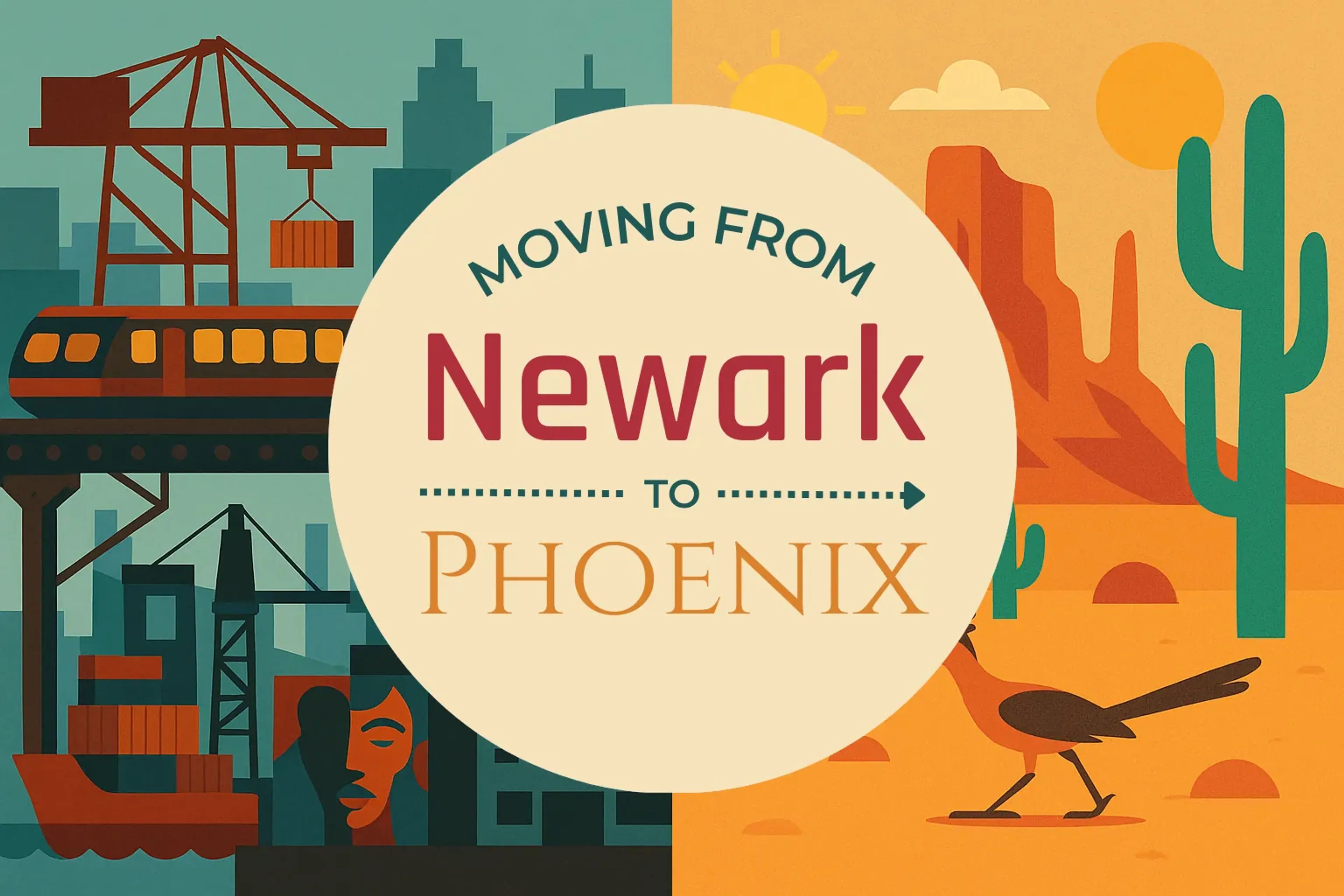 Side-by-side comparison of Newark to Phoenix moving companies