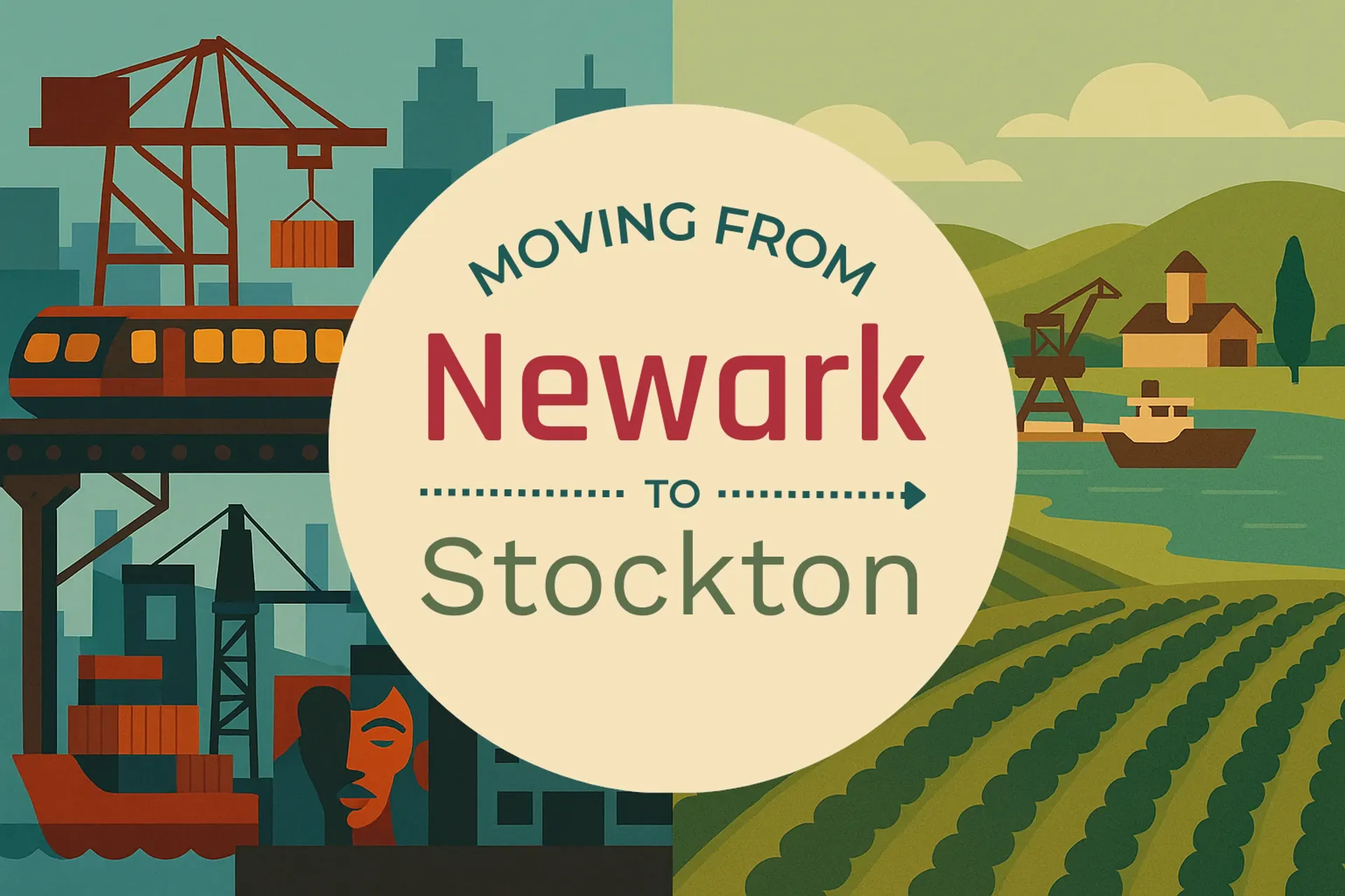 Side-by-side comparison of Newark to Stockton moving companies