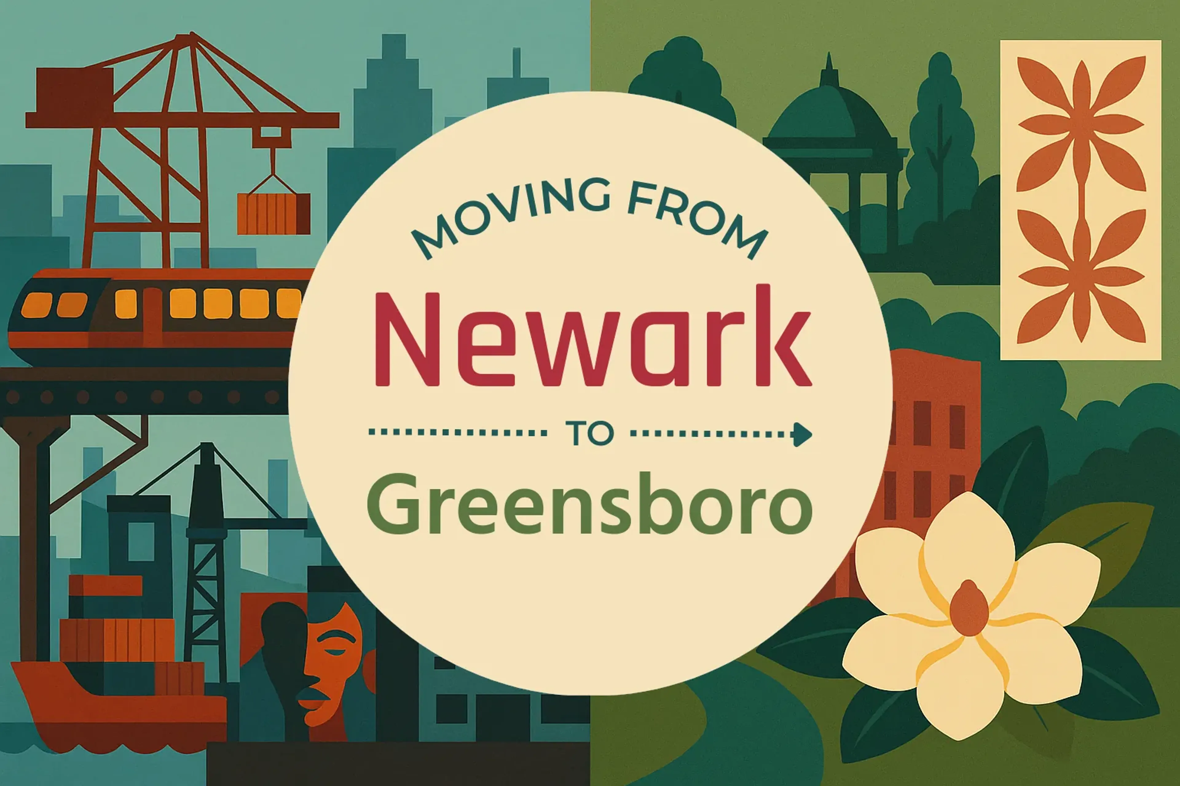 Side-by-side comparison of Newark to Greensboro moving companies