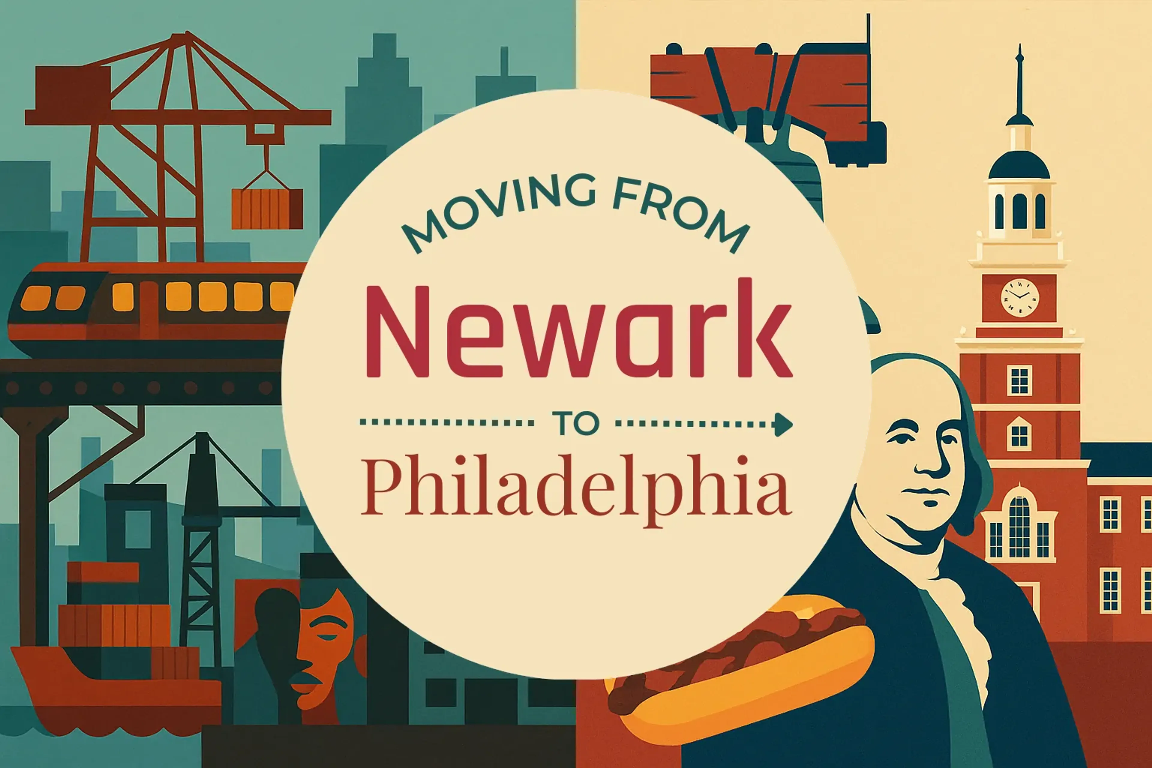 Side-by-side comparison of Newark to Philadelphia moving companies
