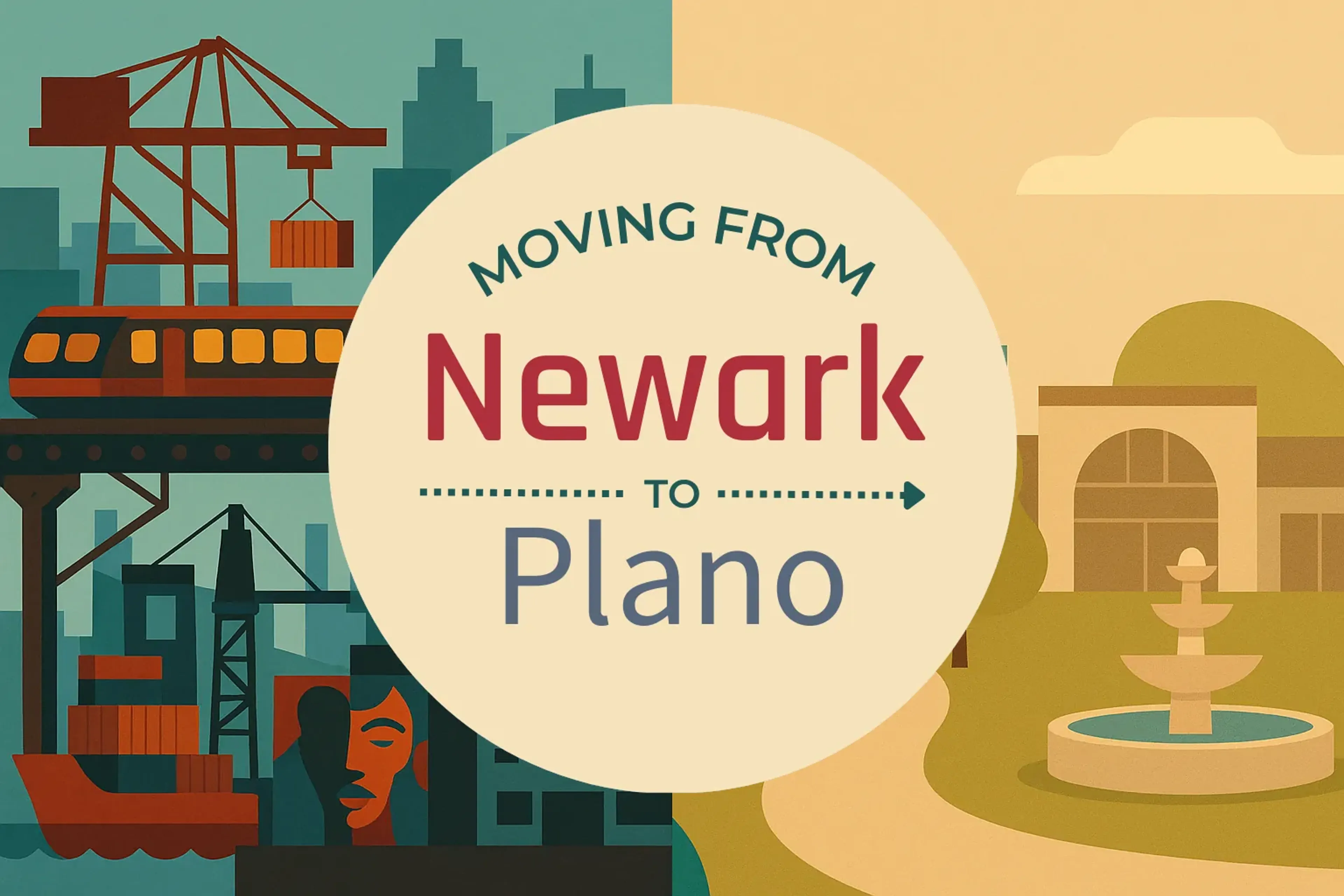 Side-by-side comparison of Newark to Plano moving companies