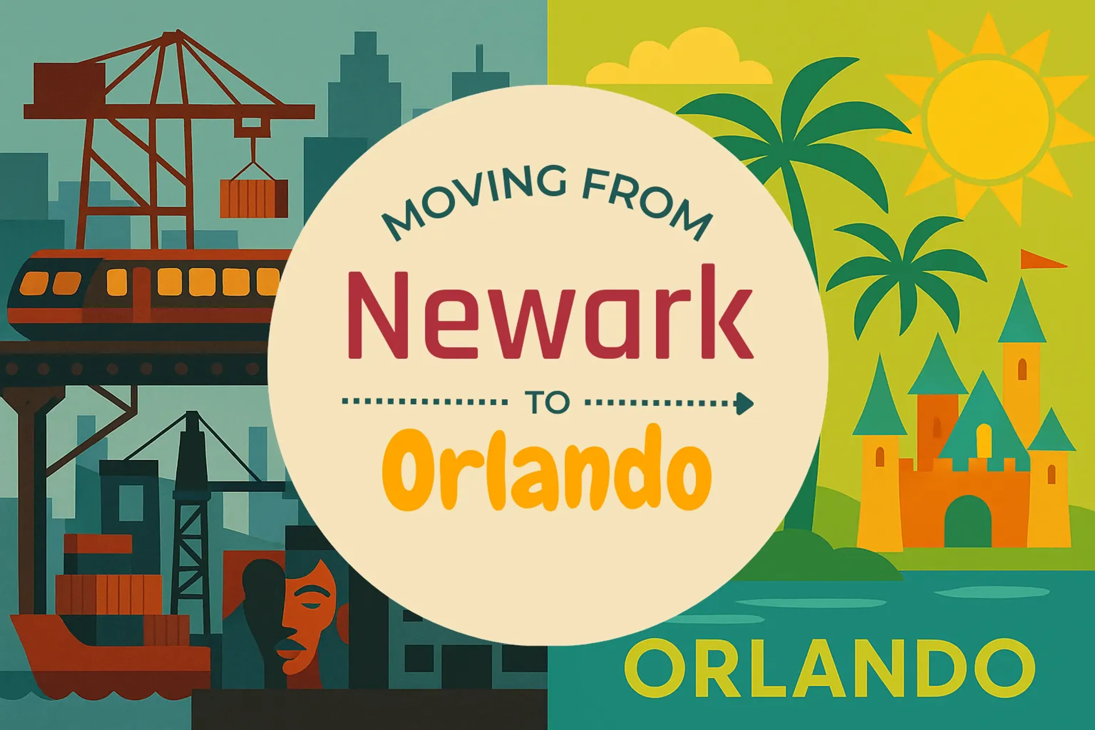 Side-by-side comparison of Newark to Orlando moving companies