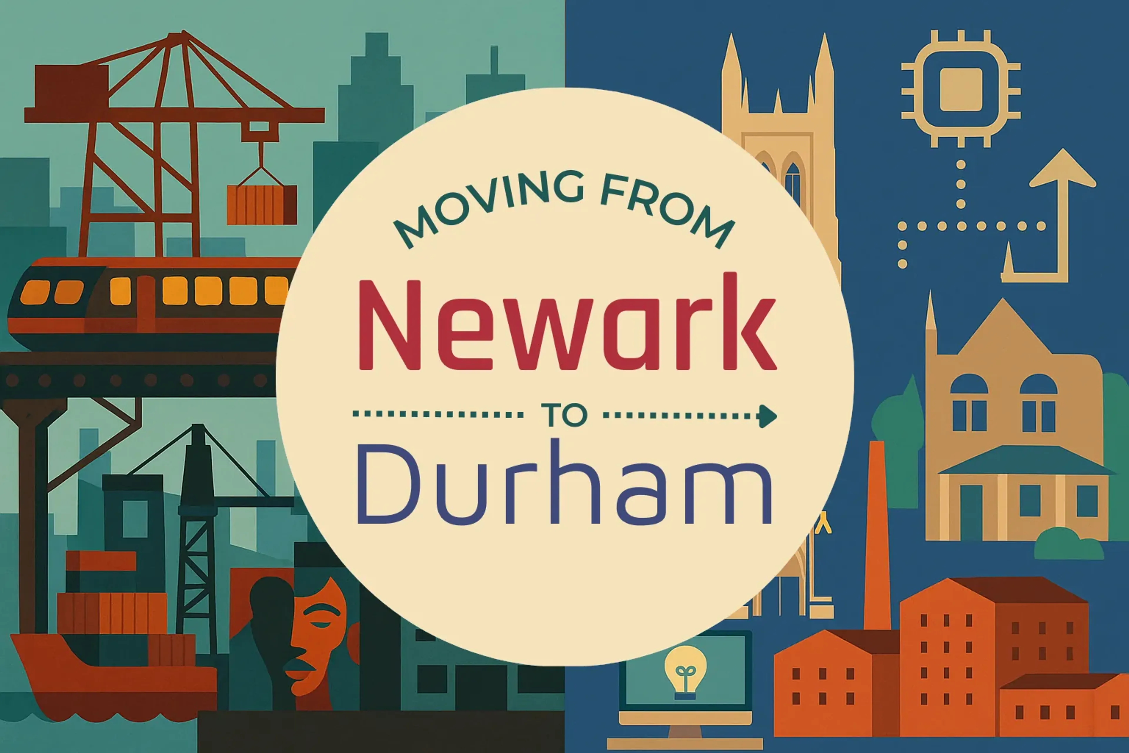Side-by-side comparison of Newark to Durham moving companies