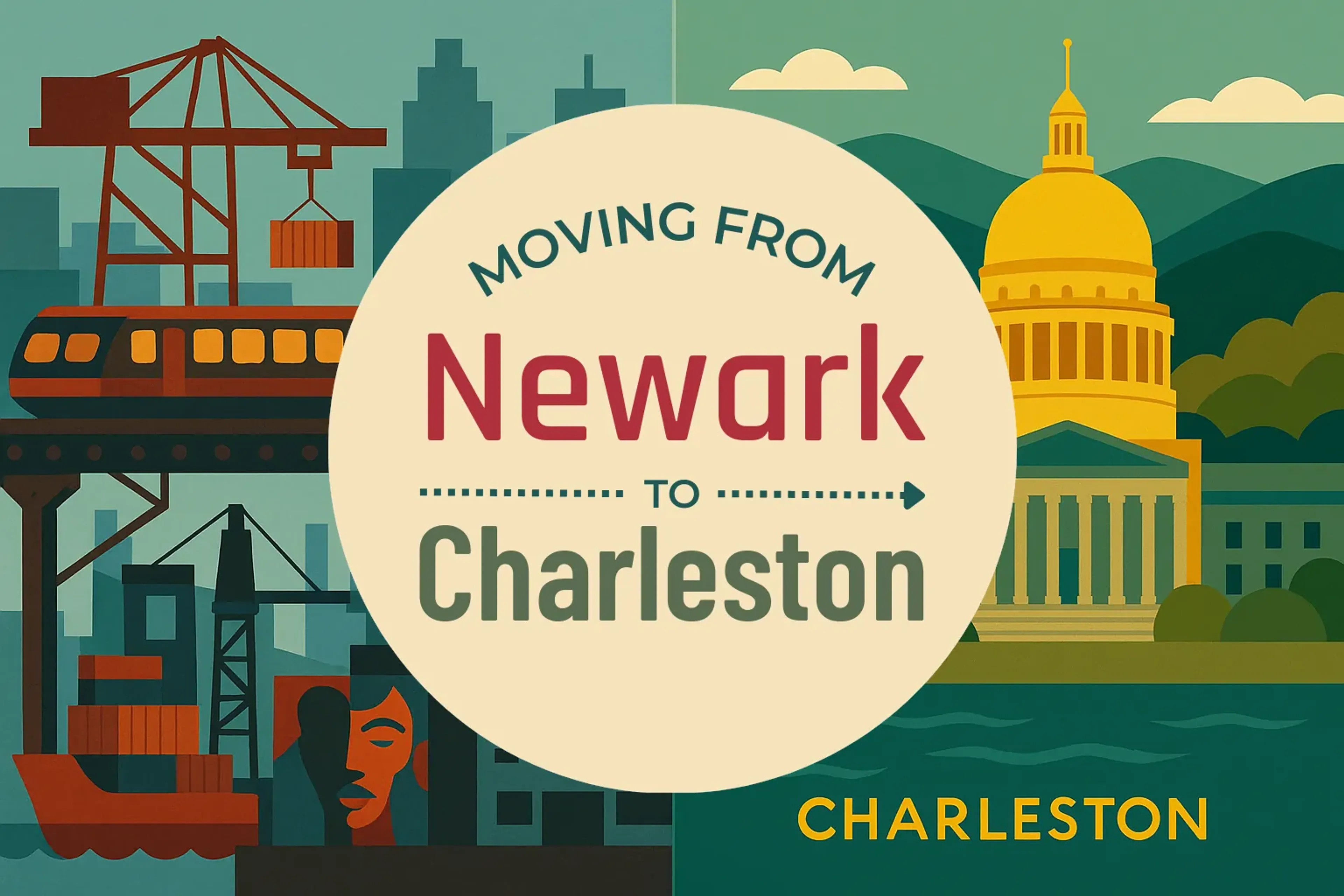 Side-by-side comparison of Newark to Charleston moving companies
