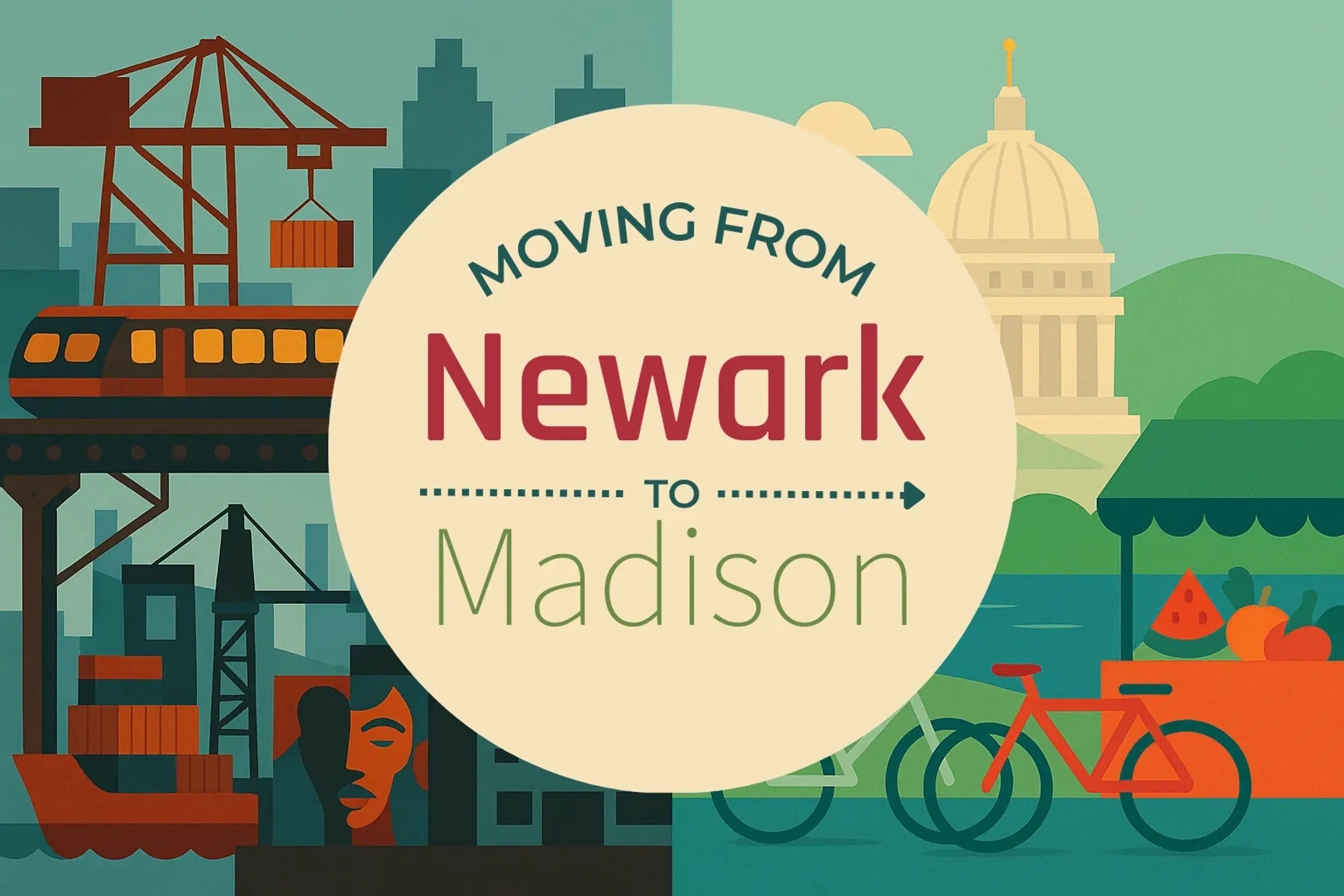 Side-by-side comparison of Newark to Madison moving companies