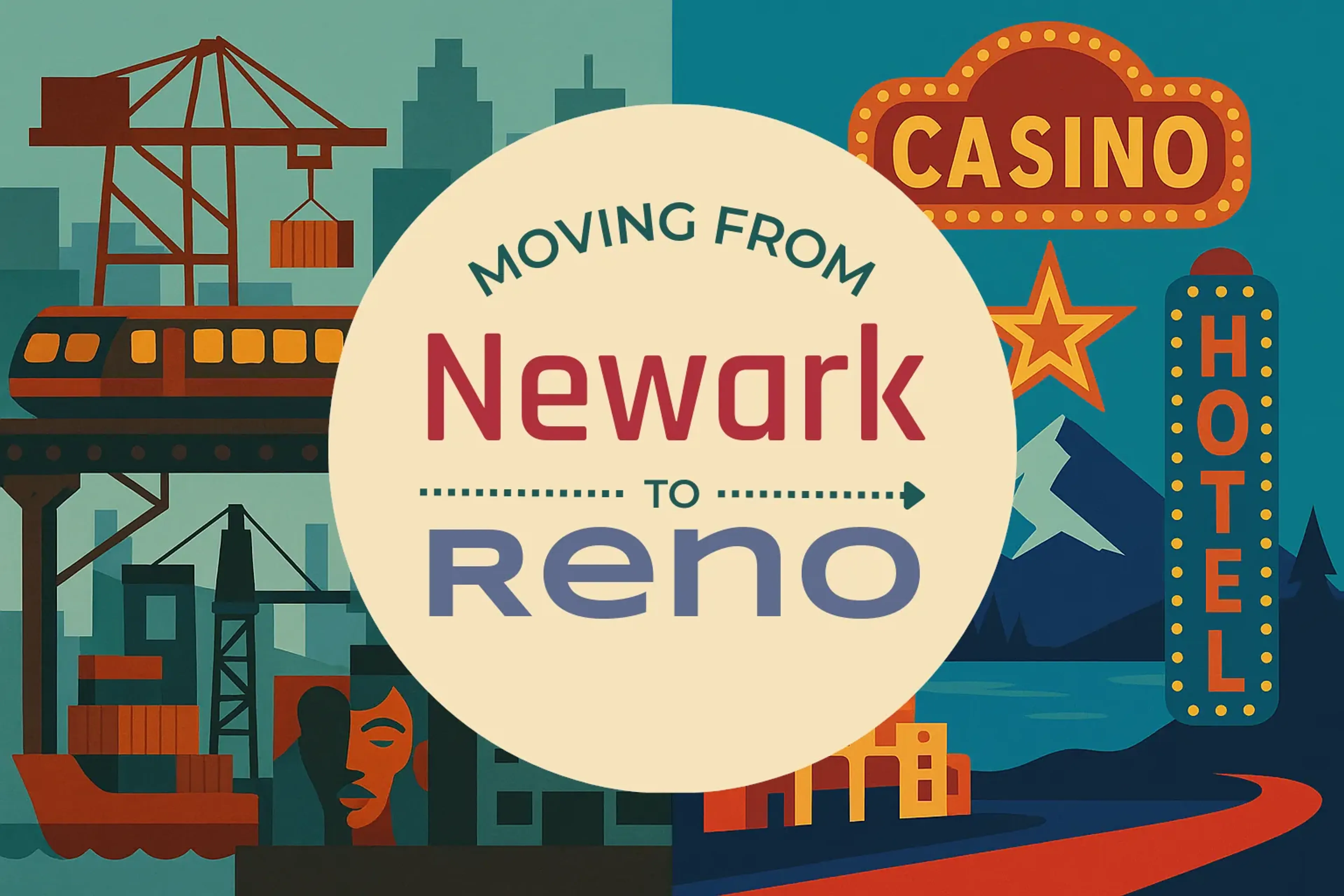 Side-by-side comparison of Newark to Reno moving companies