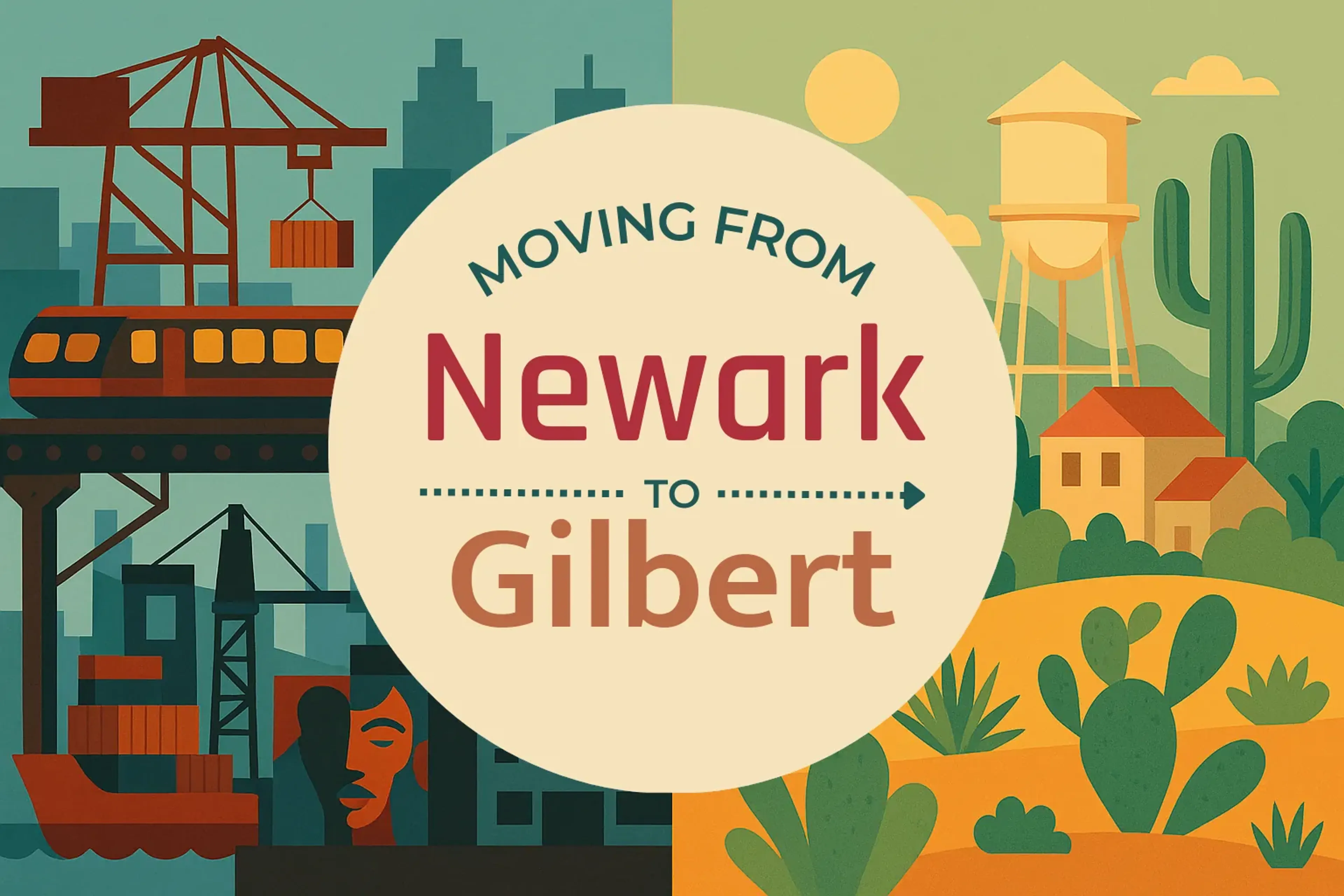 Side-by-side comparison of Newark to Gilbert moving companies
