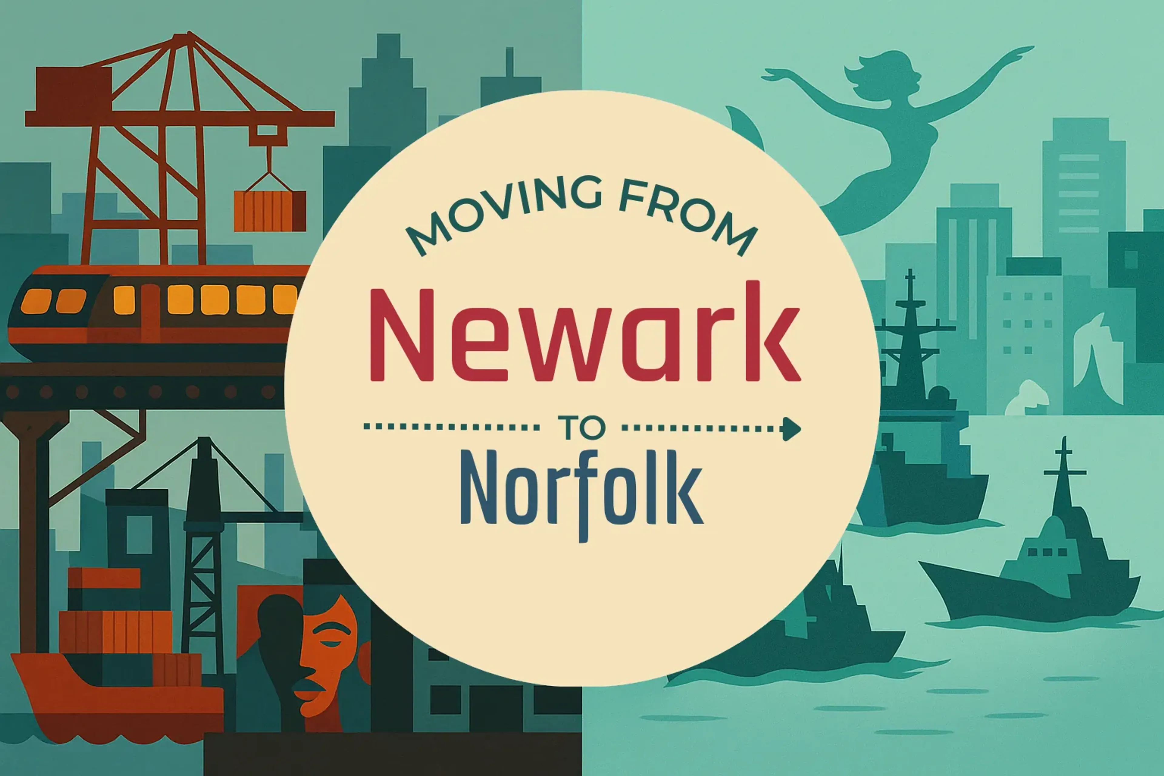 Side-by-side comparison of Newark to Norfolk moving companies