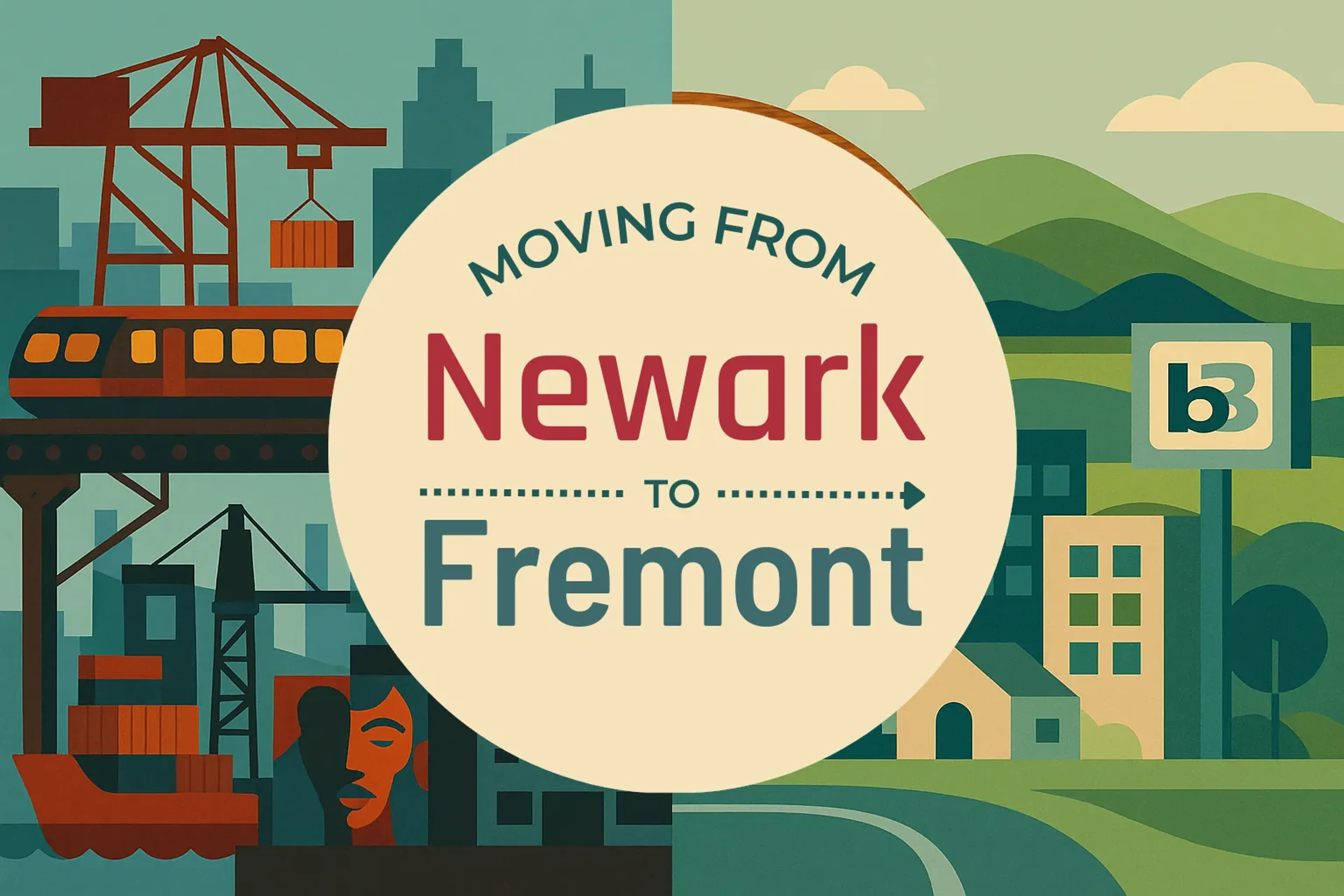 Side-by-side comparison of Newark to Fremont moving companies