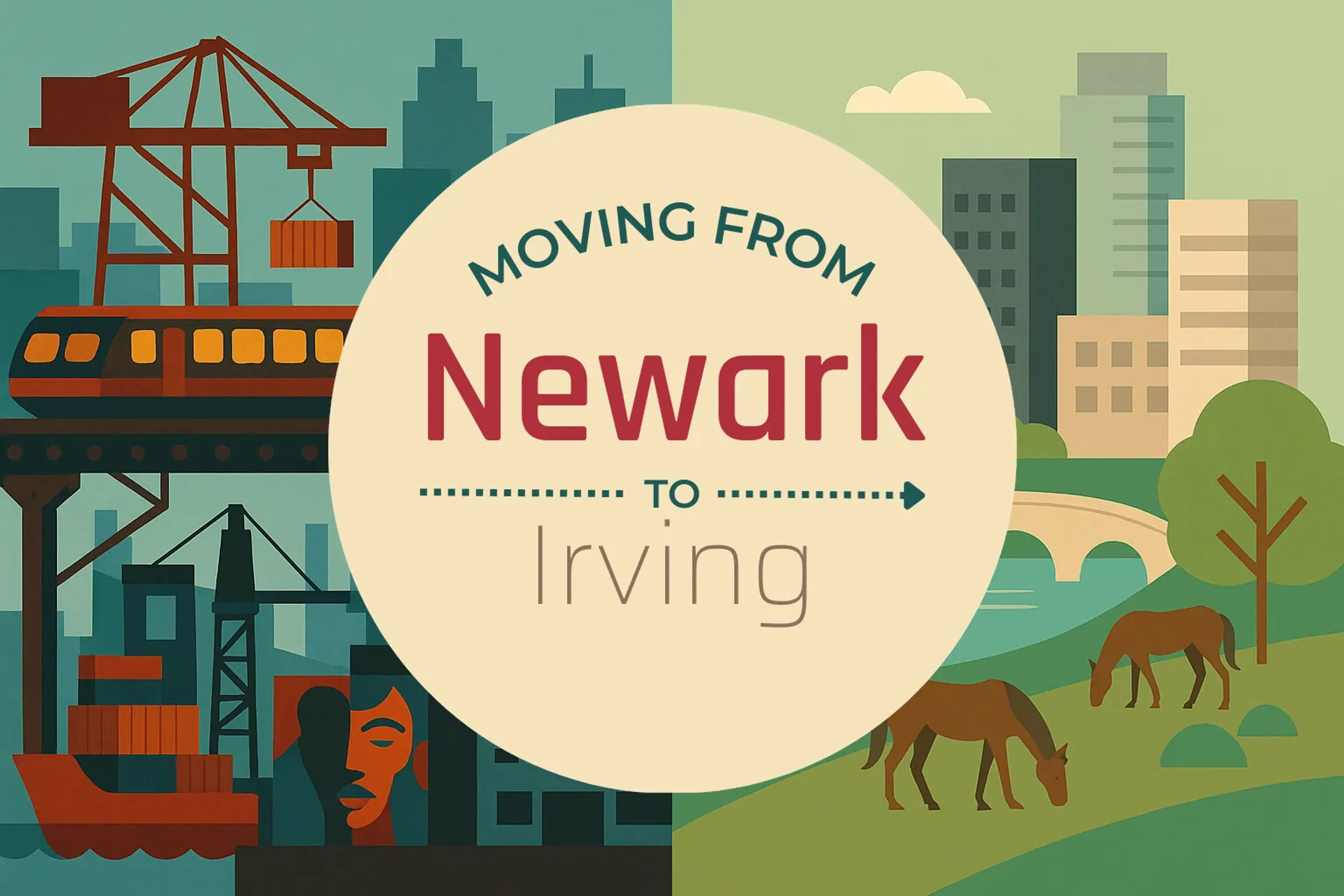 Side-by-side comparison of Newark to Irving moving companies