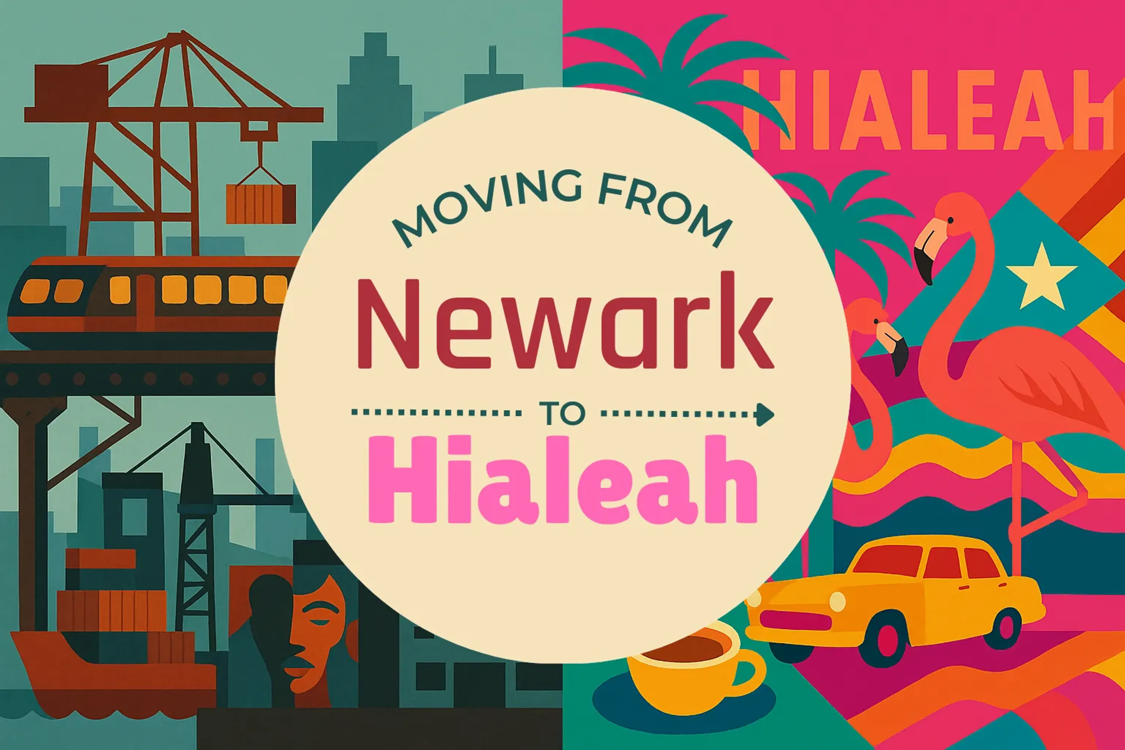 Side-by-side comparison of Newark to Hialeah moving companies