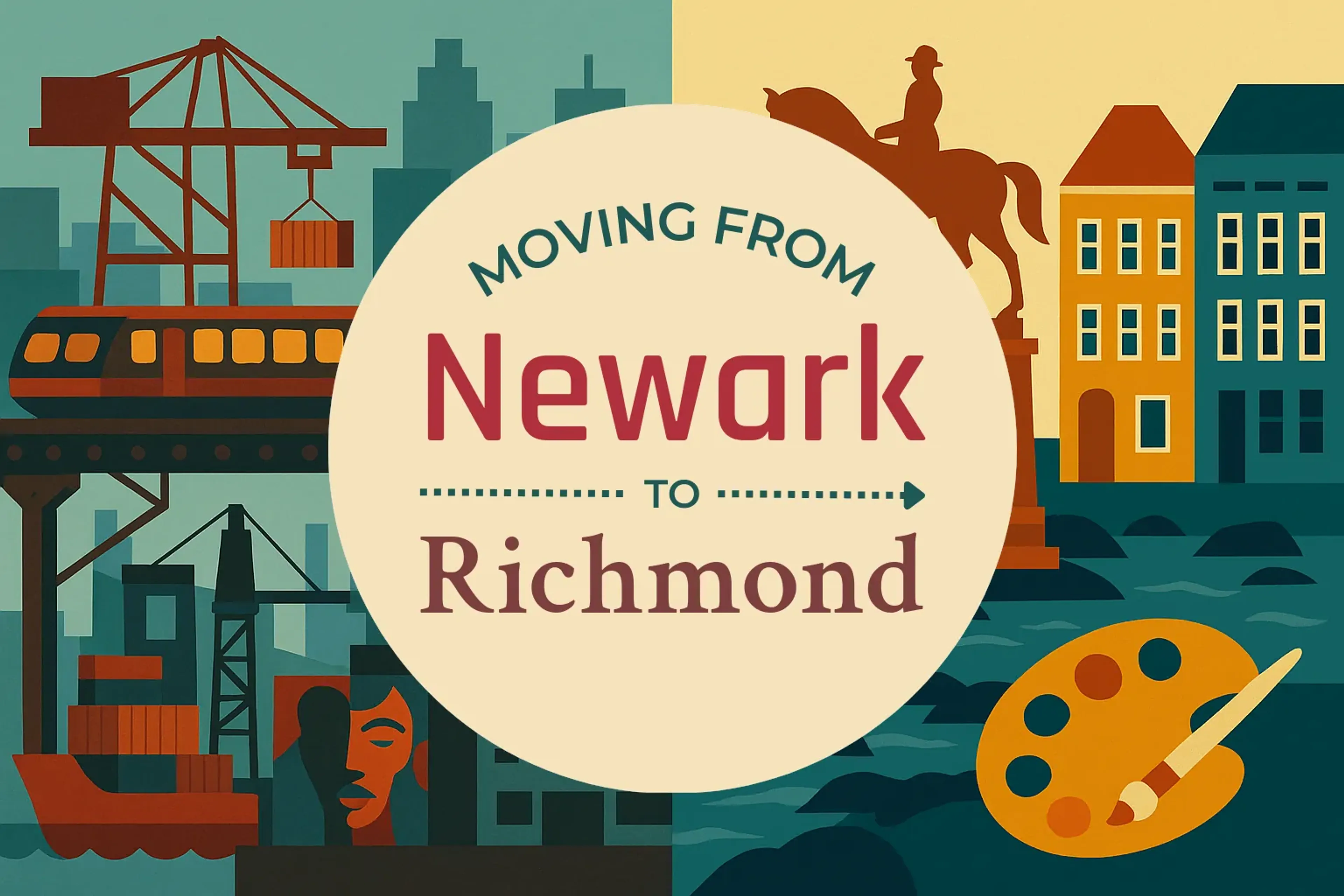 Side-by-side comparison of Newark to Richmond moving companies