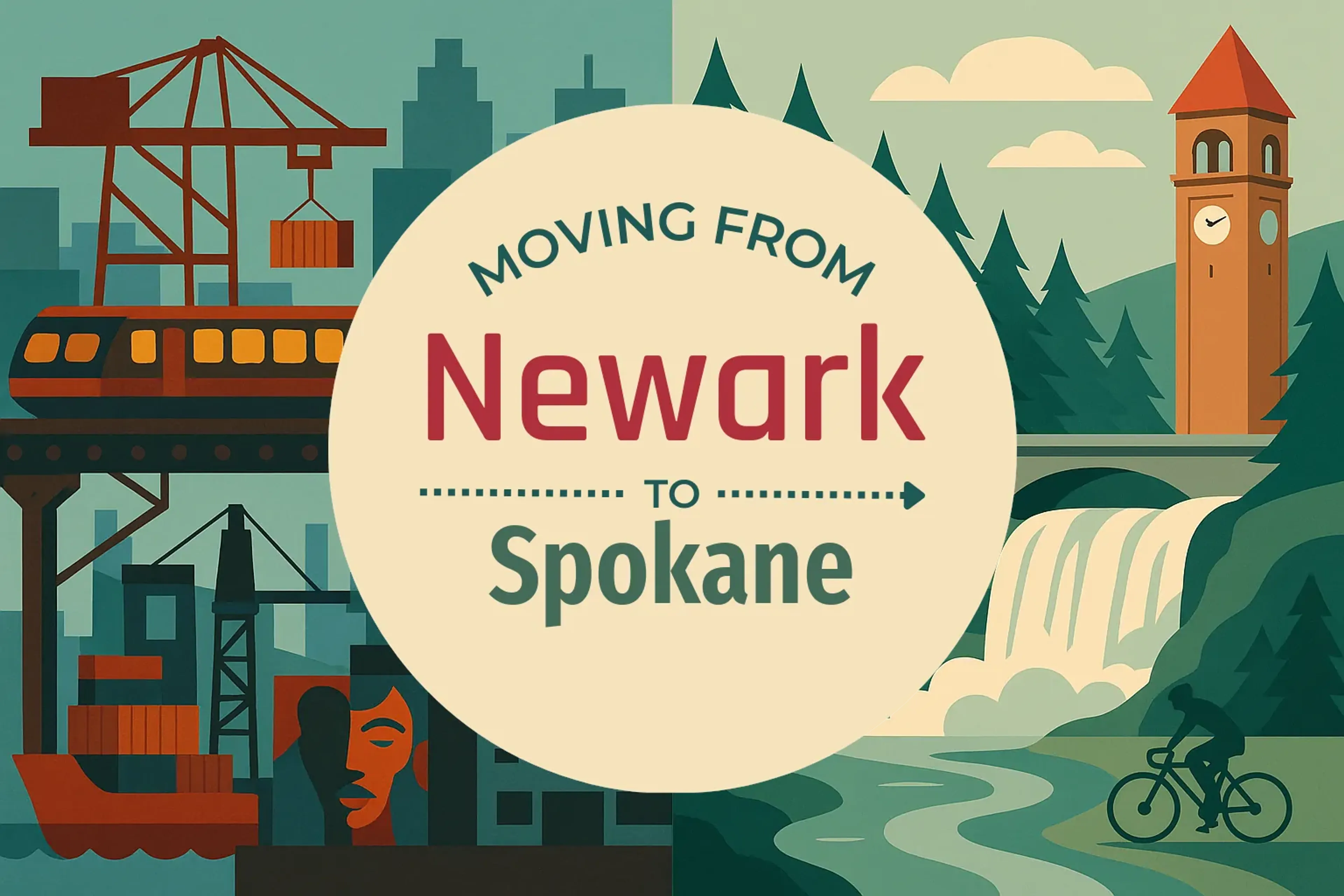 Side-by-side comparison of Newark to Spokane moving companies