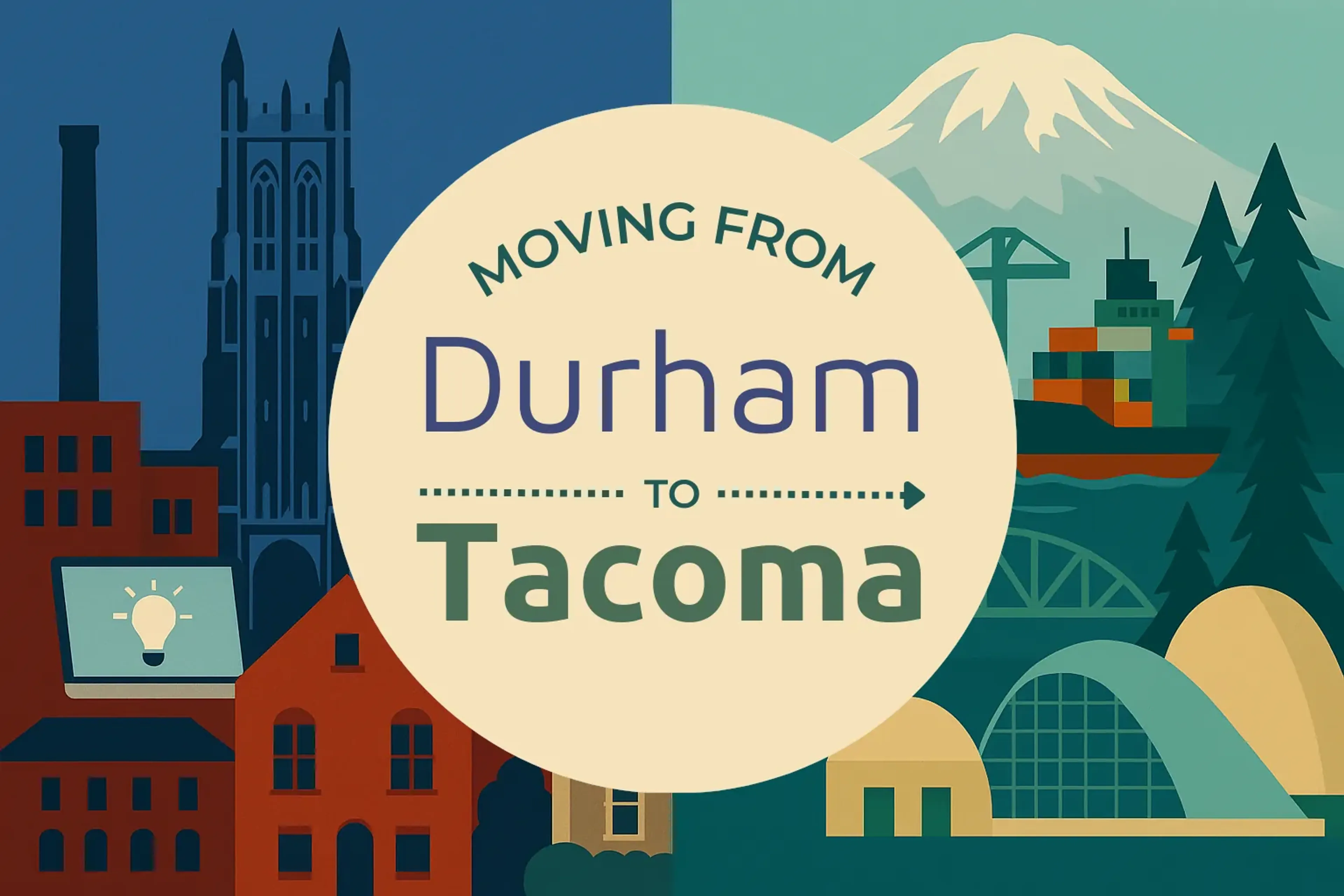 Side-by-side comparison of Durham to Tacoma moving companies