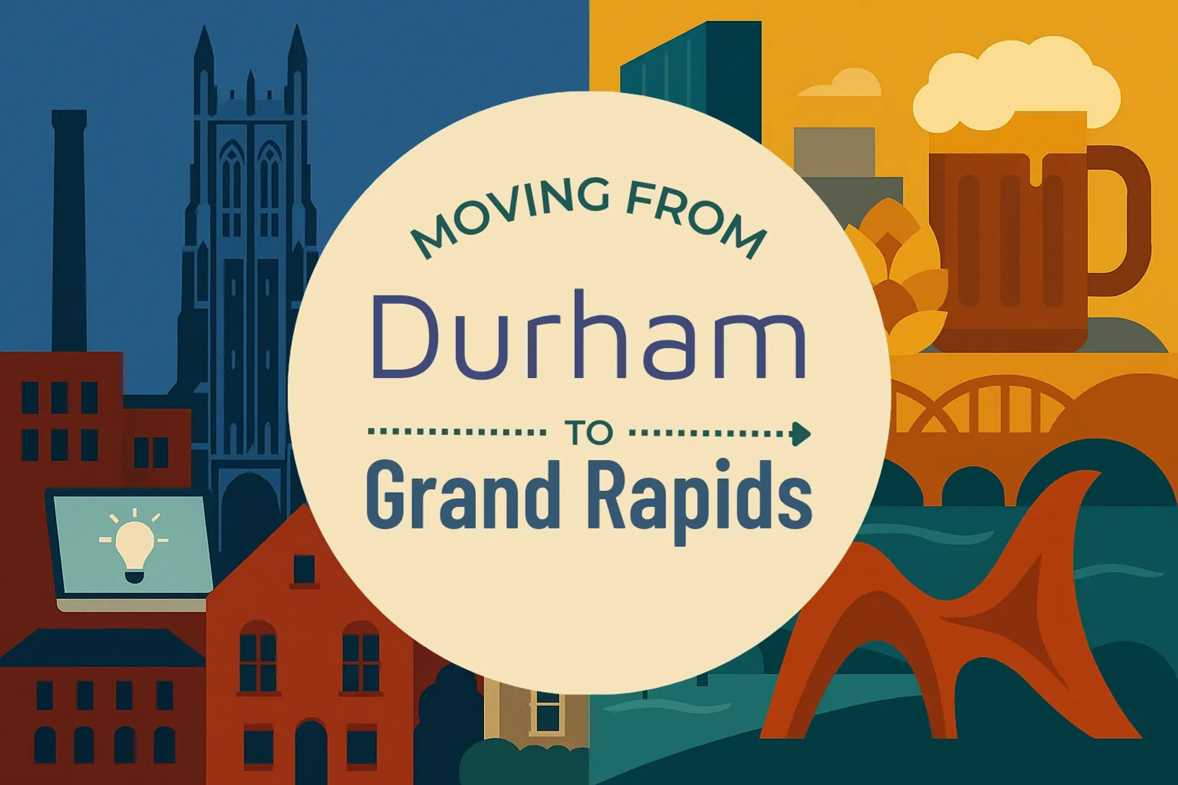 Side-by-side comparison of Durham to Grand Rapids moving companies