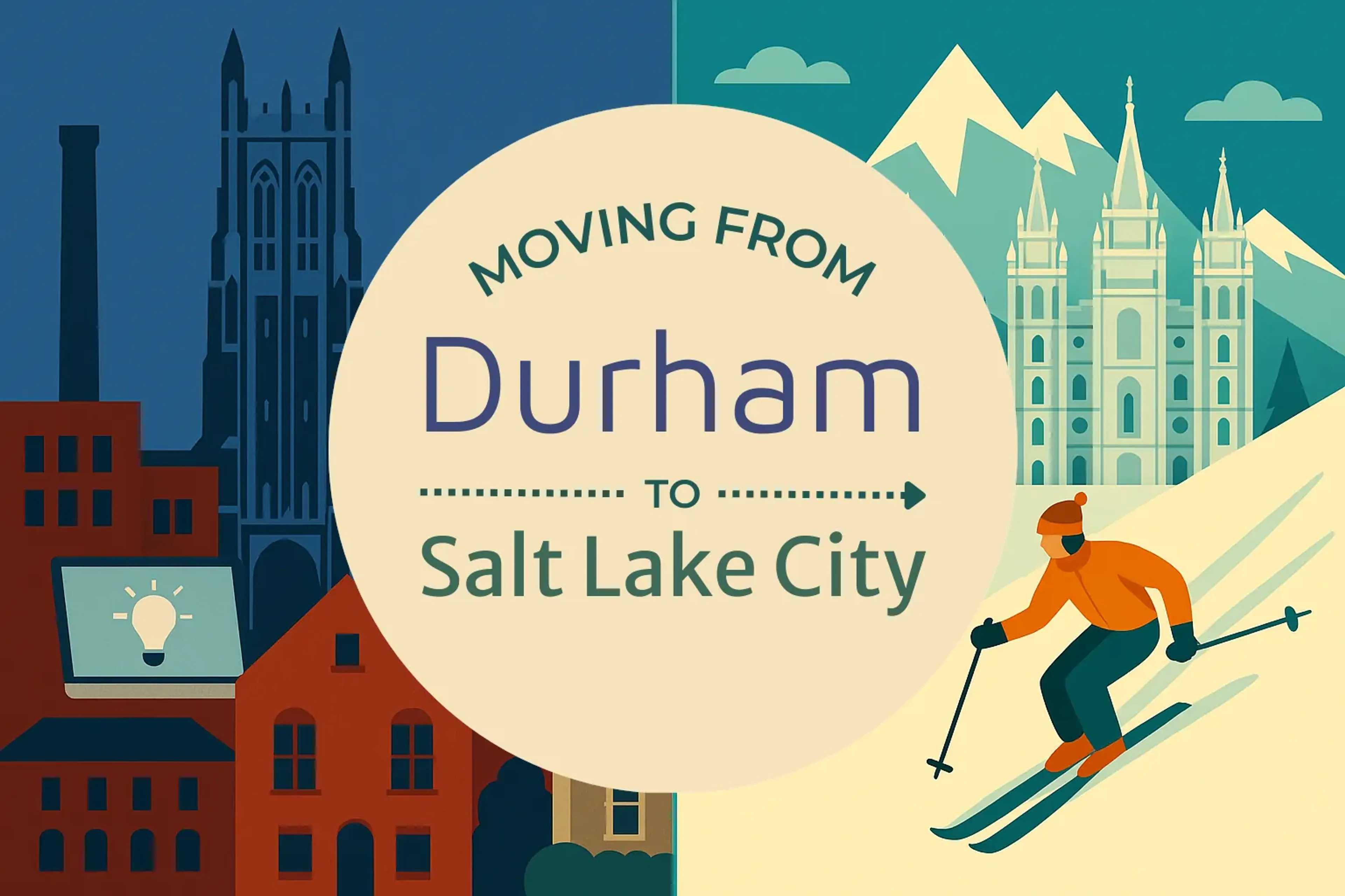 Side-by-side comparison of Durham to Salt Lake City moving companies