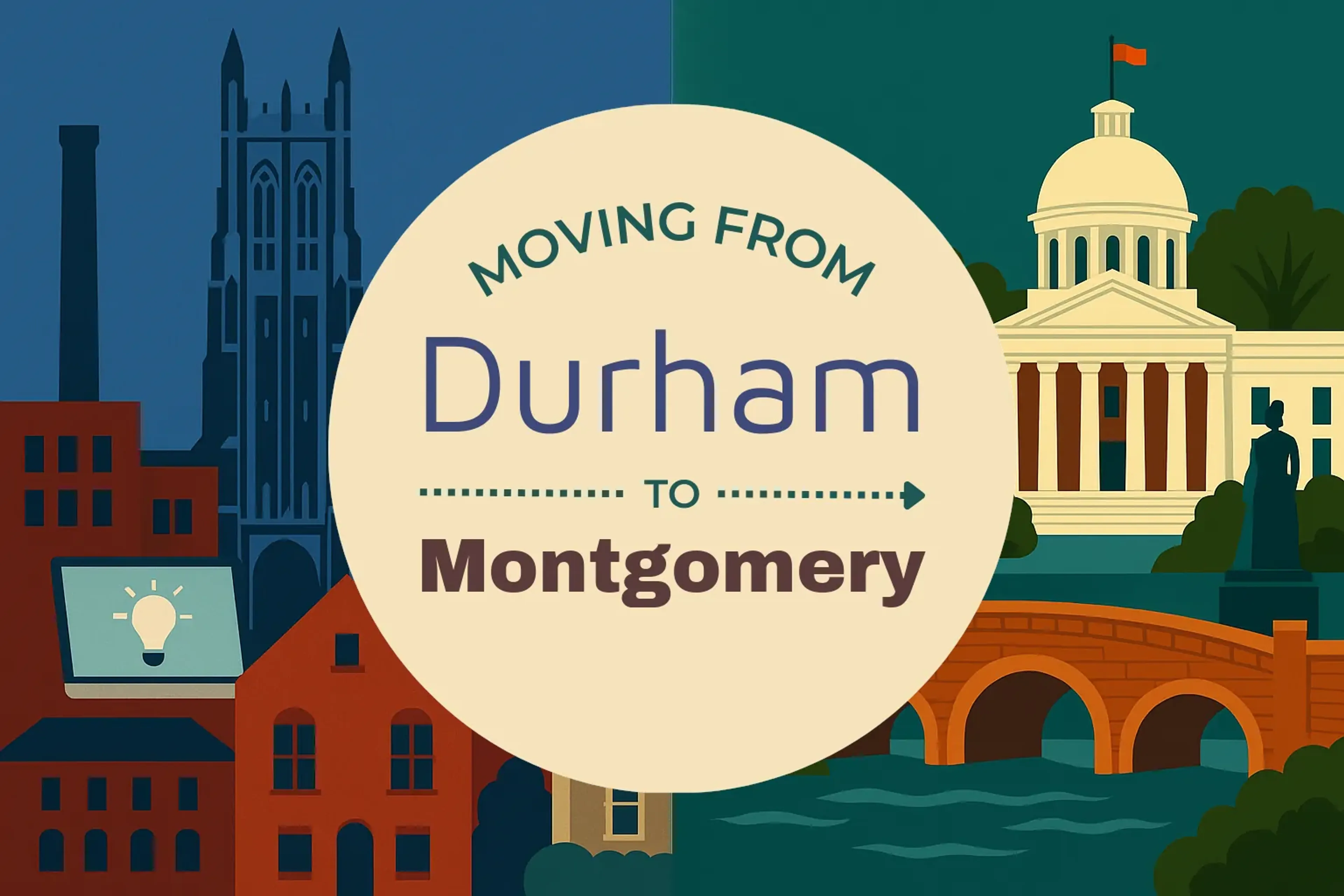 Side-by-side comparison of Durham to Montgomery moving companies