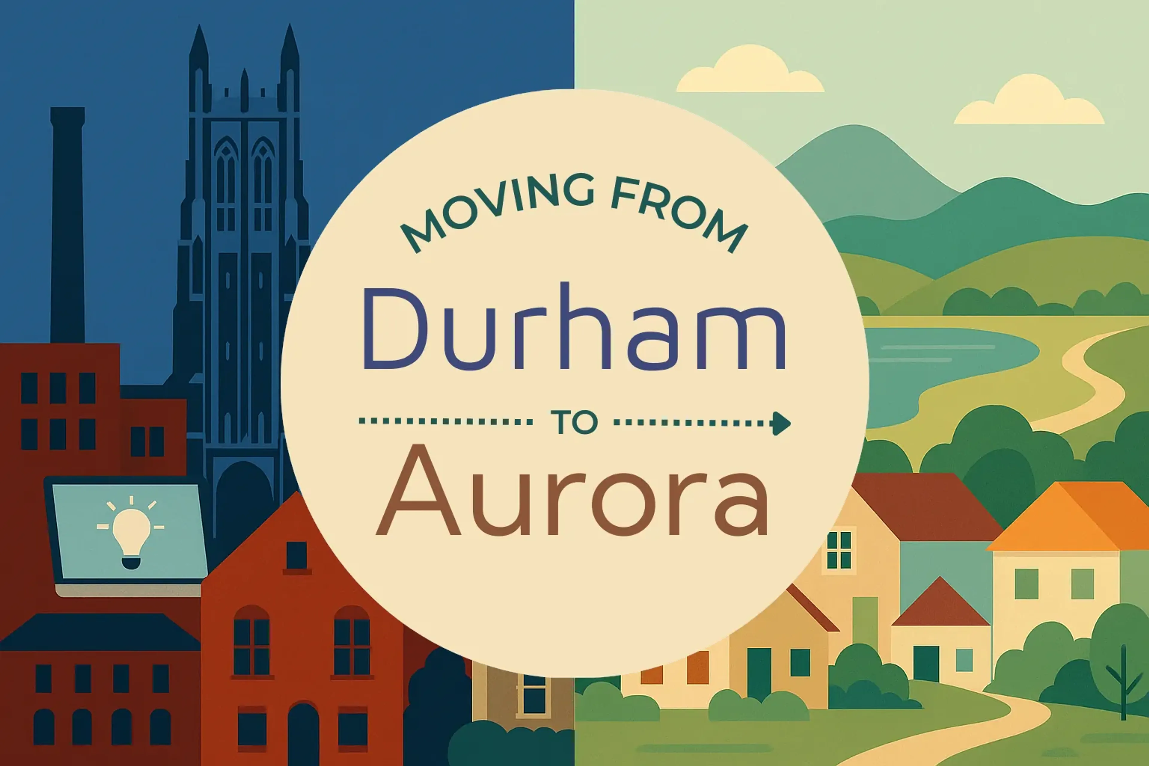 Side-by-side comparison of Durham to Aurora moving companies