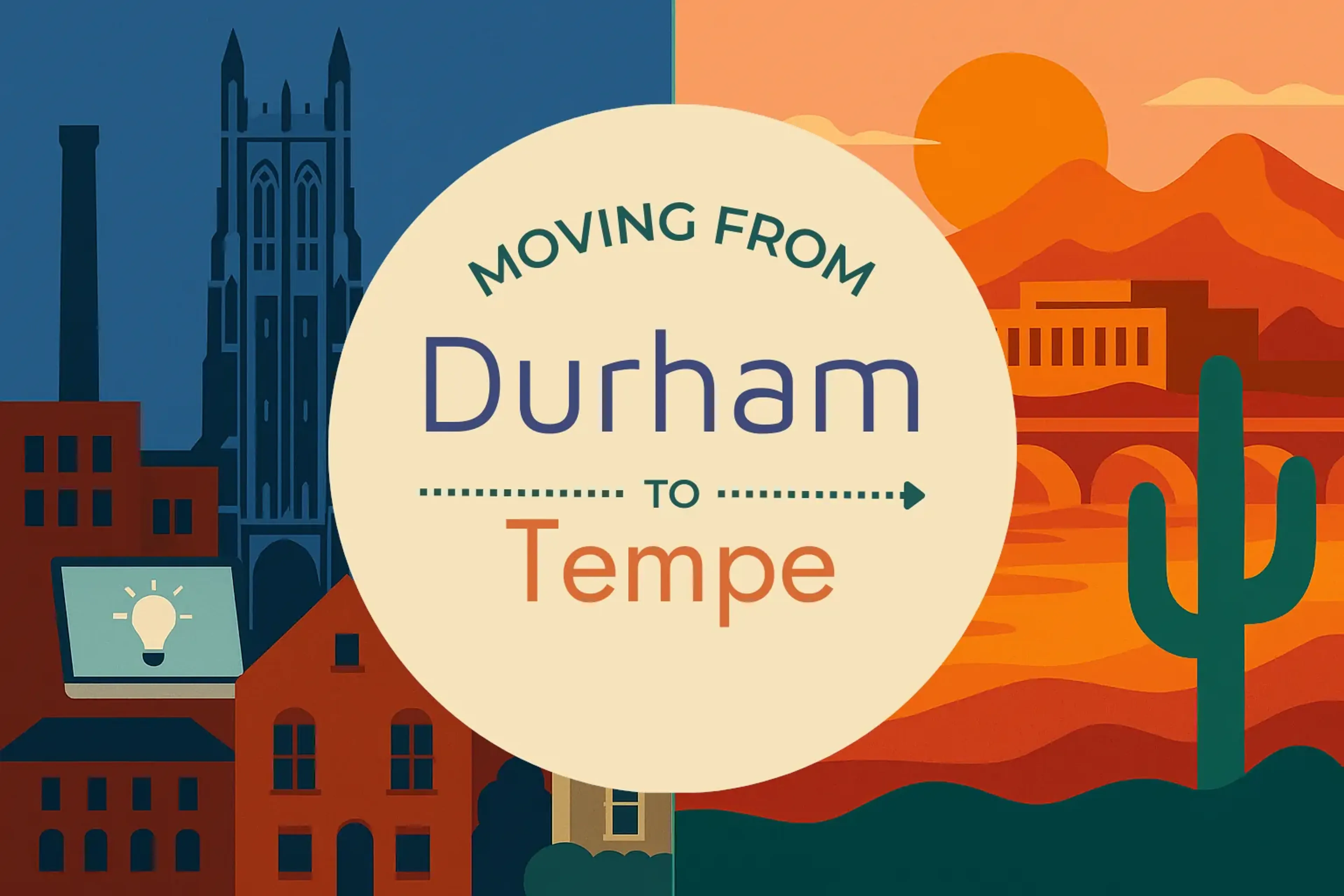 Side-by-side comparison of Durham to Tempe moving companies