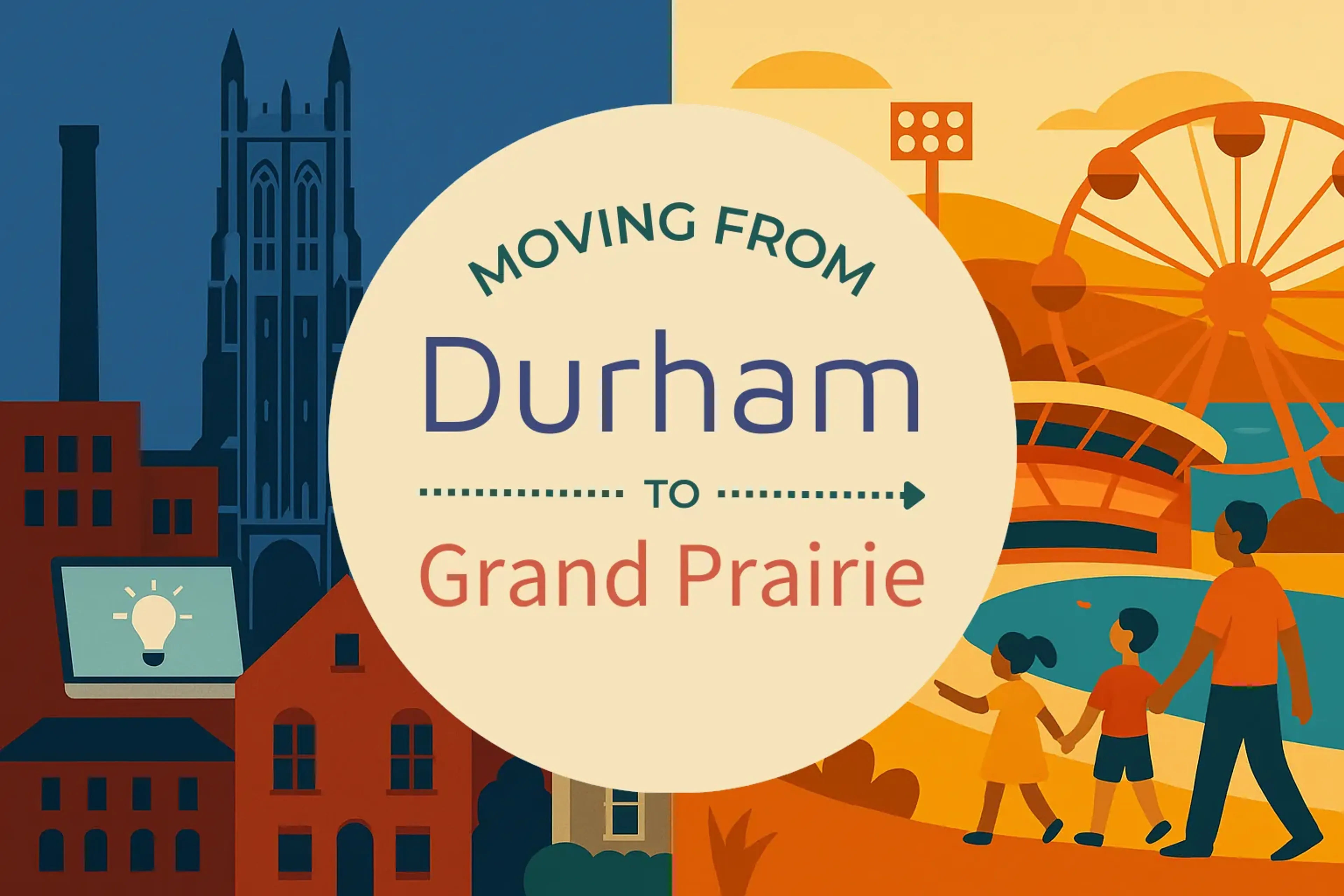 Side-by-side comparison of Durham to Grand Prairie moving companies