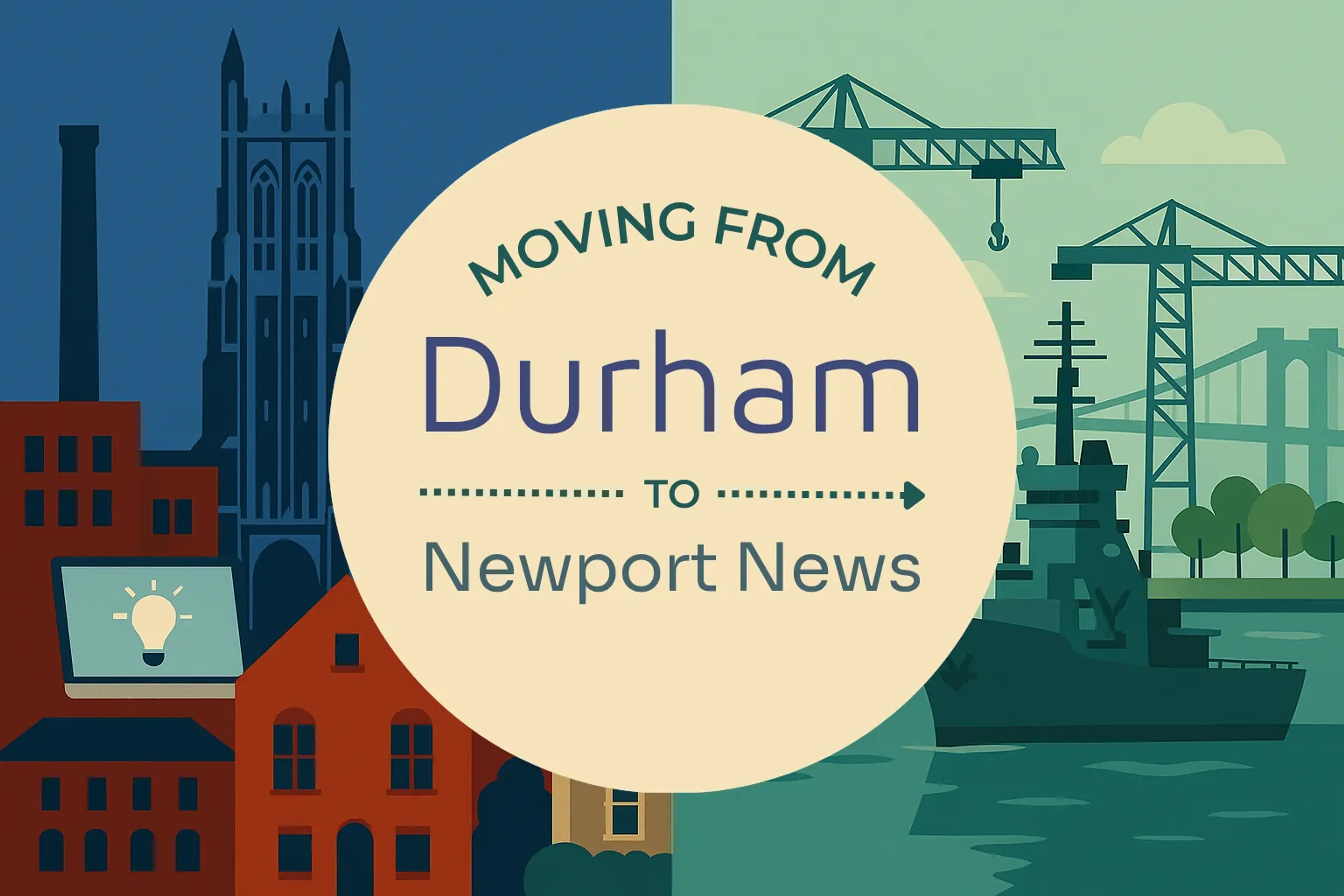 Side-by-side comparison of Durham to Newport News moving companies