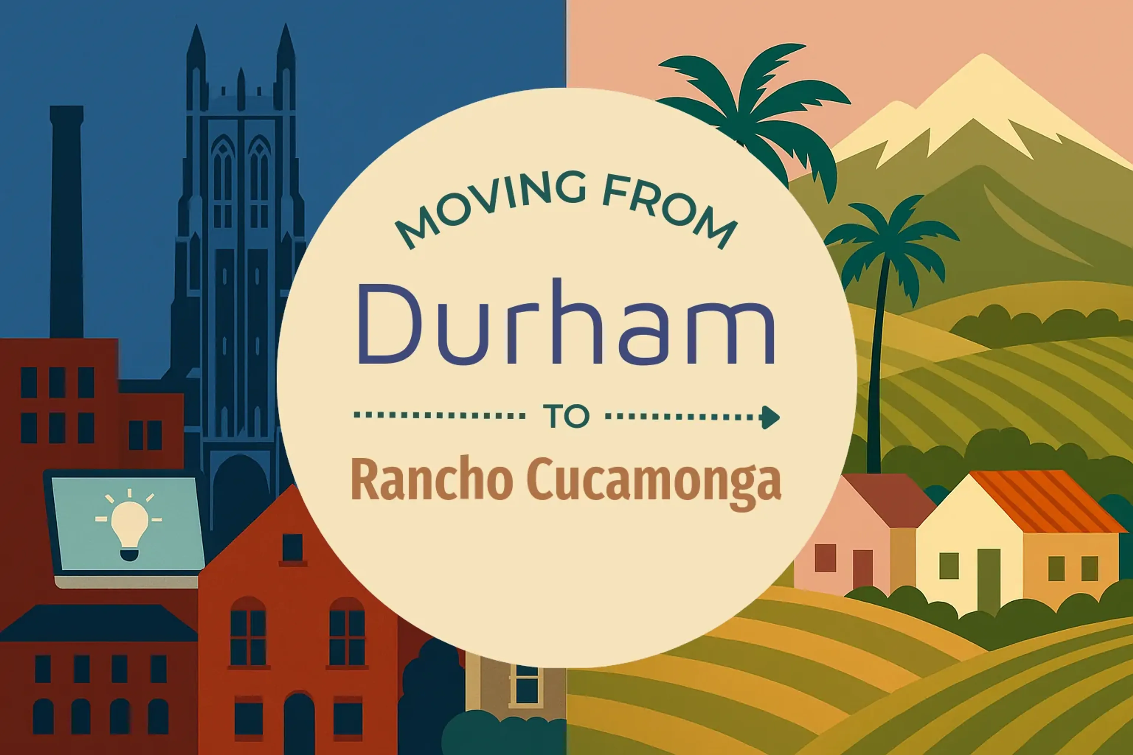 Side-by-side comparison of Durham to Rancho Cucamonga moving companies