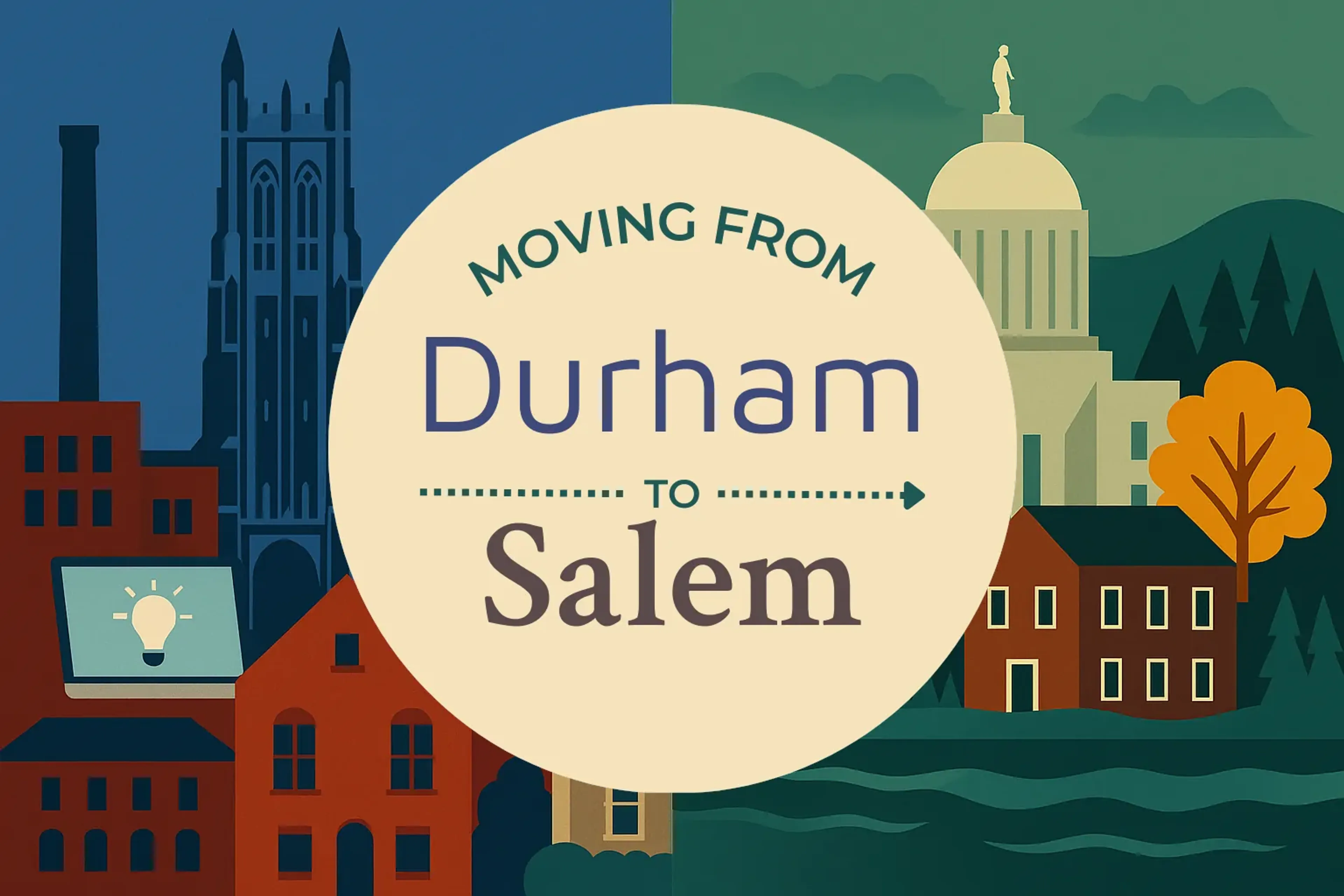 Side-by-side comparison of Durham to Salem moving companies