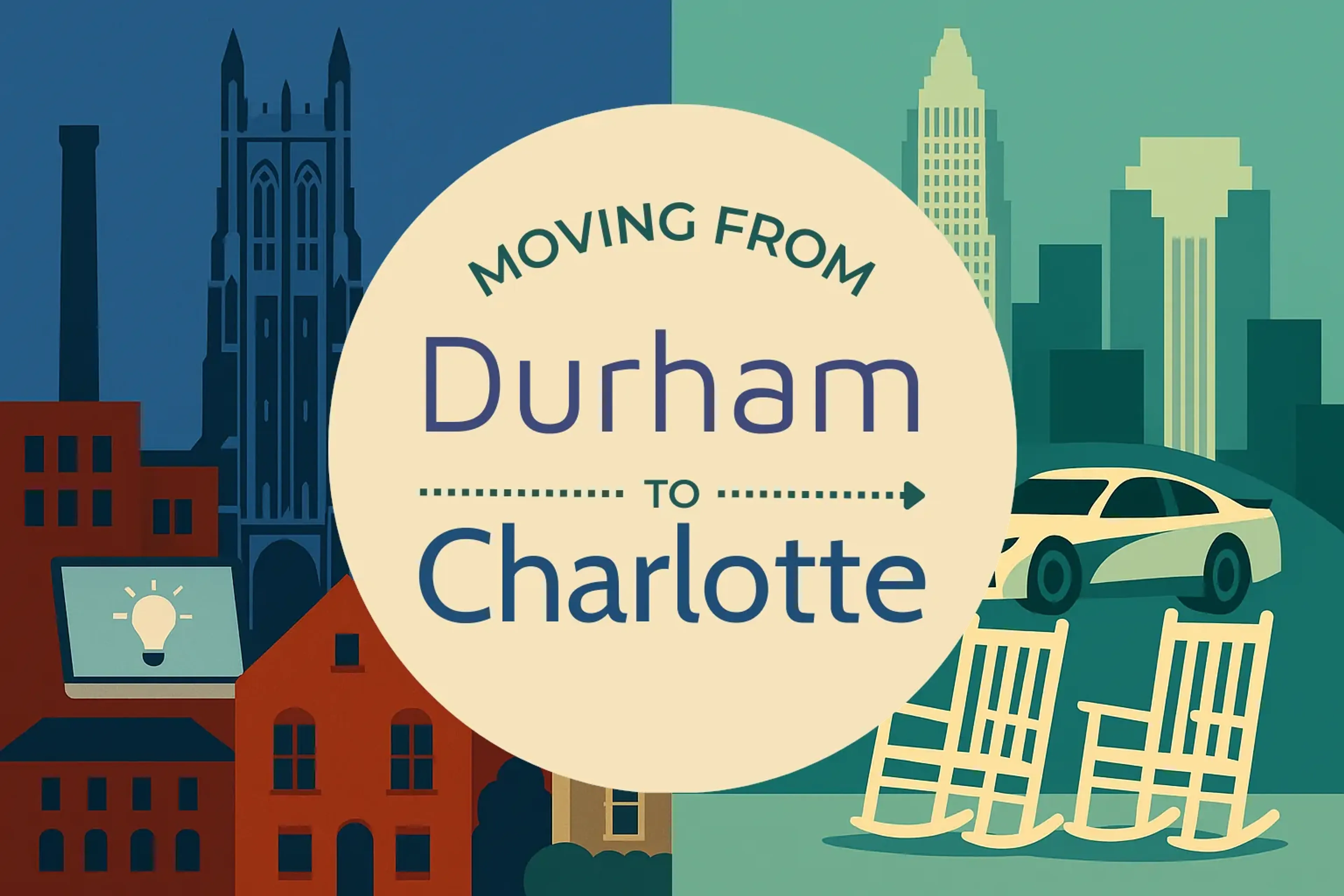 Side-by-side comparison of Durham to Charlotte moving companies