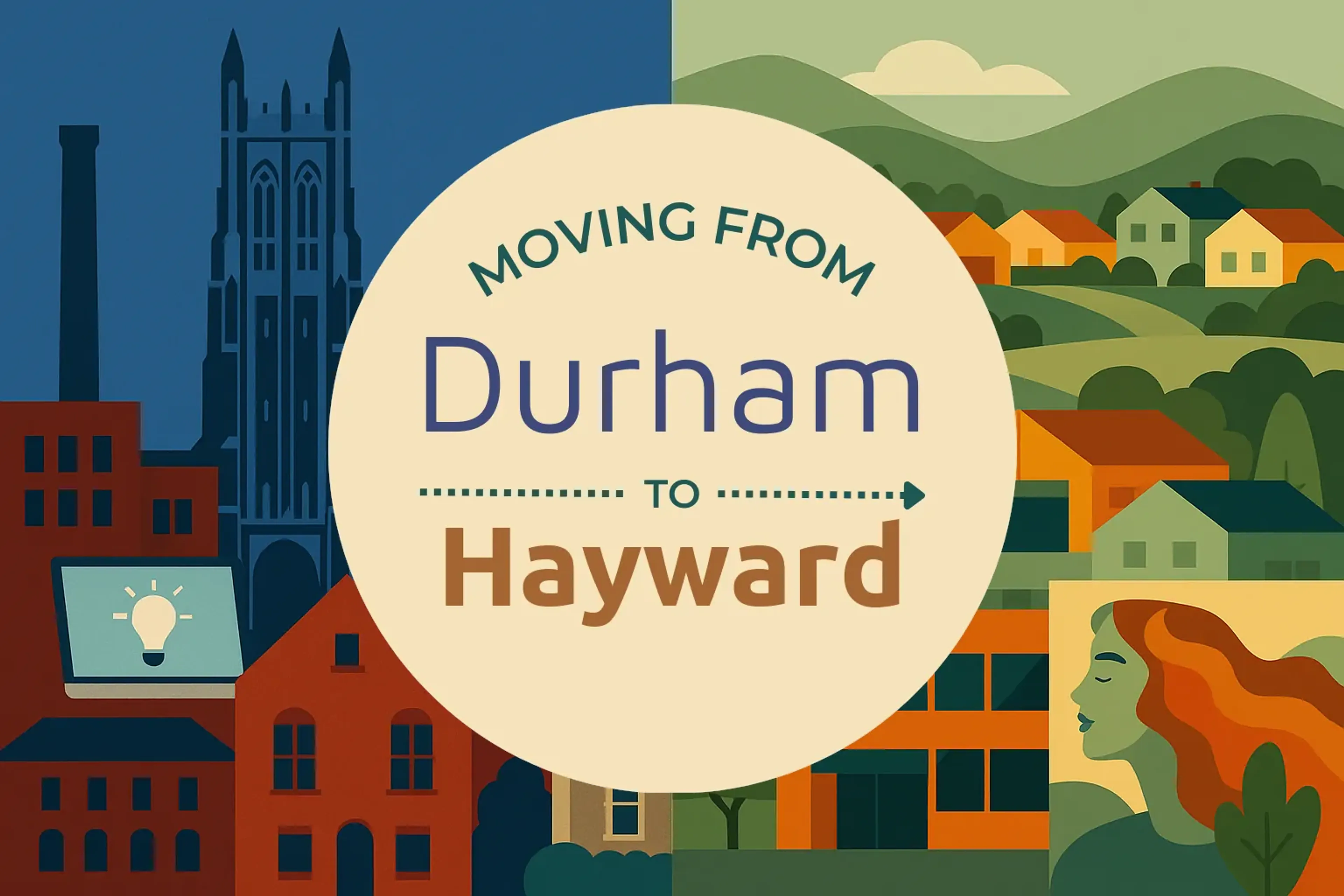 Side-by-side comparison of Durham to Hayward moving companies