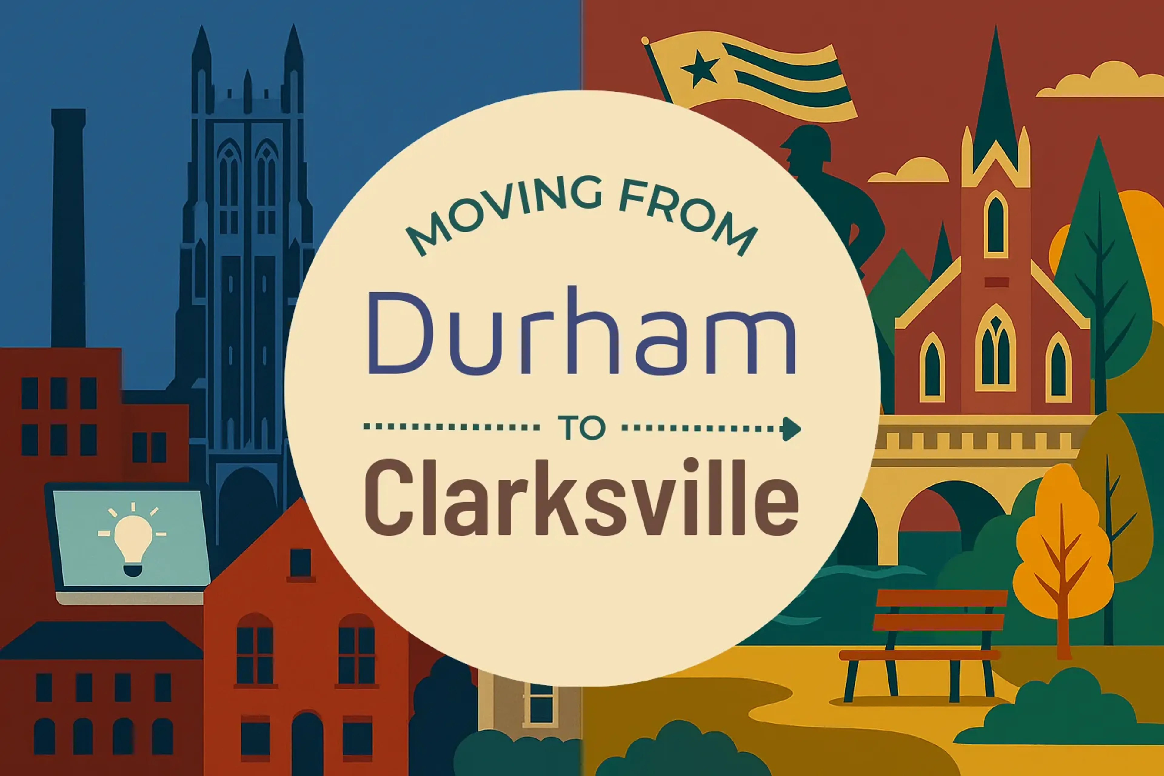 Side-by-side comparison of Durham to Clarksville moving companies