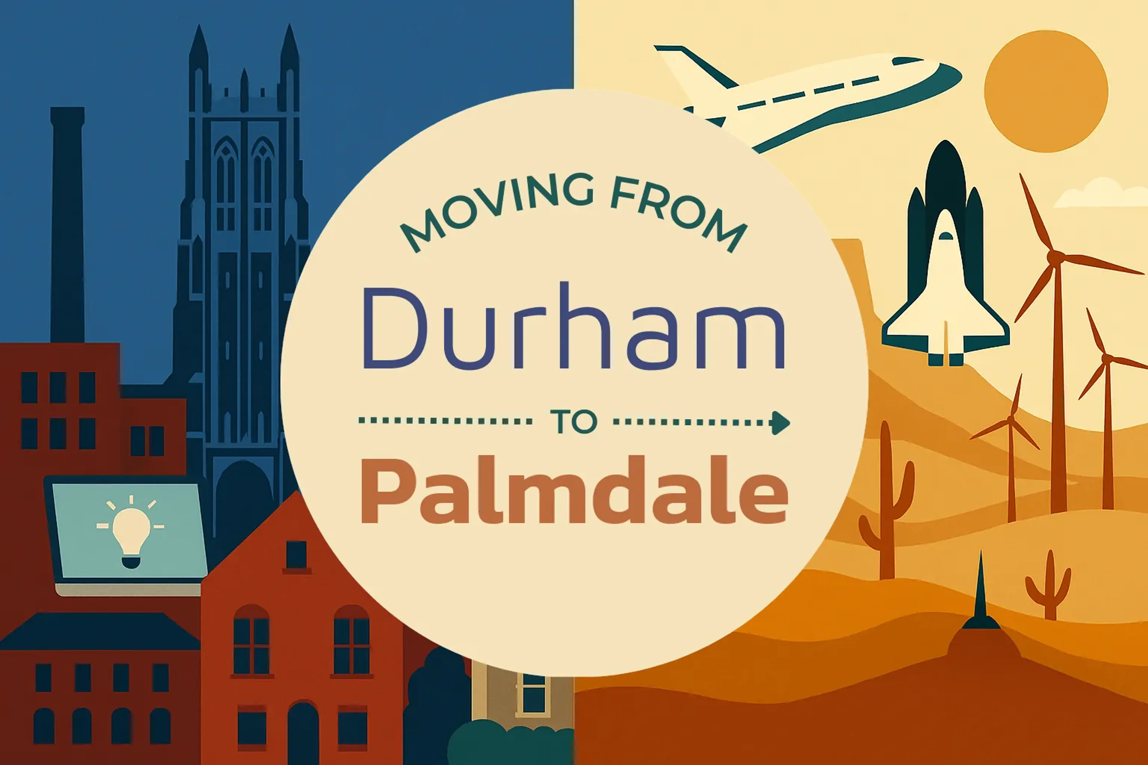 Side-by-side comparison of Durham to Palmdale moving companies