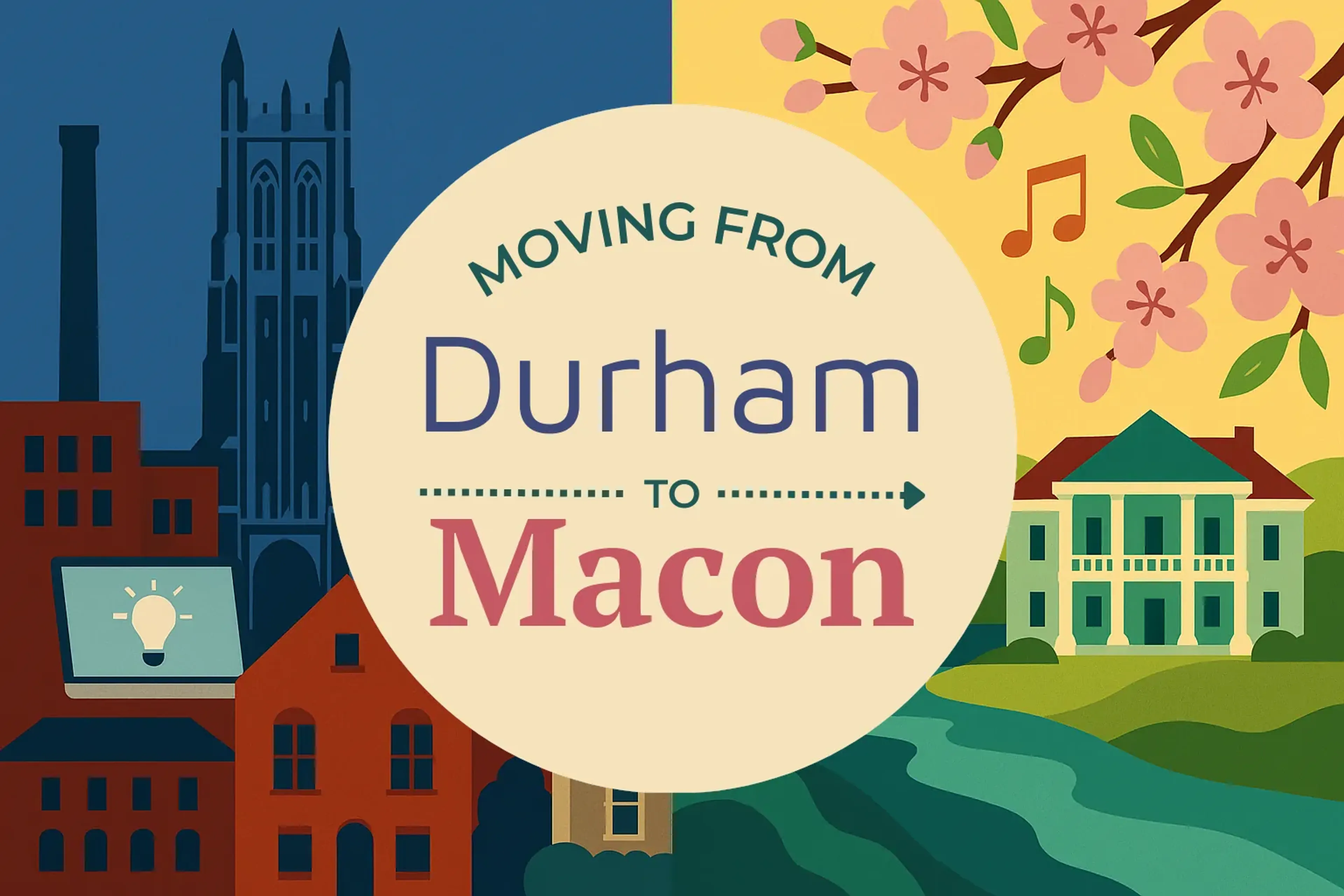 Side-by-side comparison of Durham to Macon moving companies