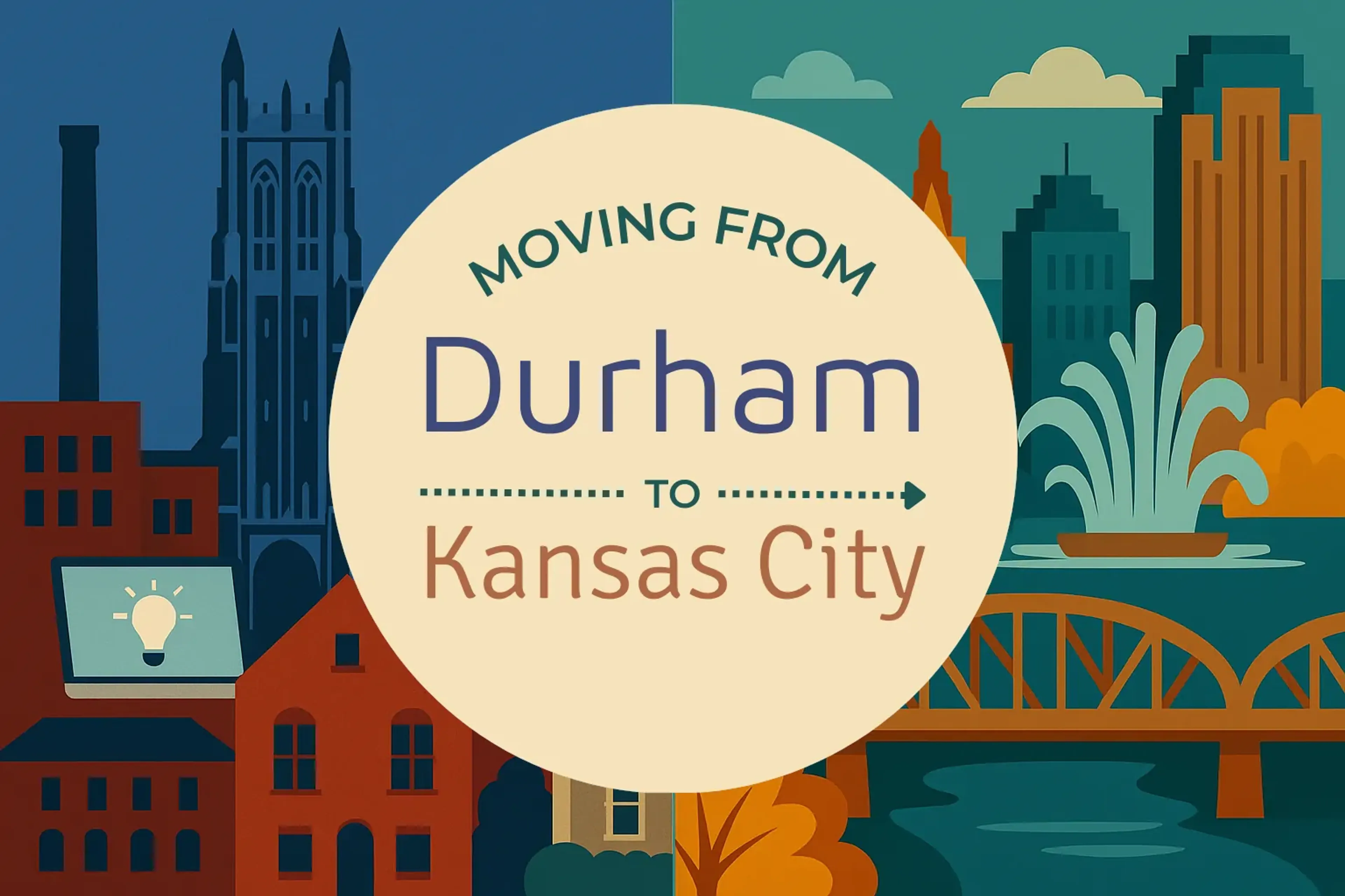 Side-by-side comparison of Durham to Kansas City moving companies
