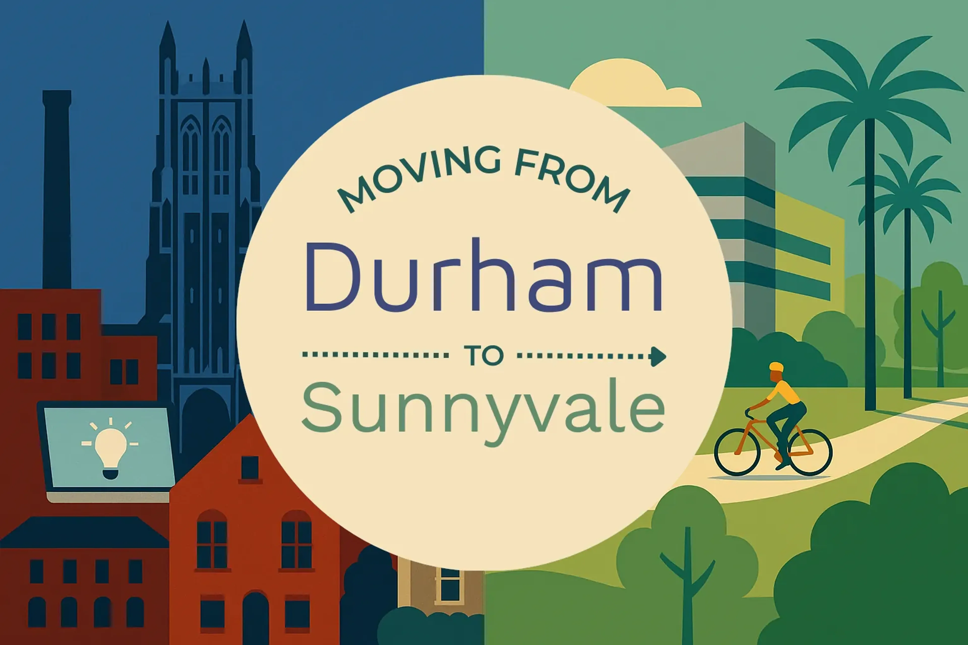 Side-by-side comparison of Durham to Sunnyvale moving companies