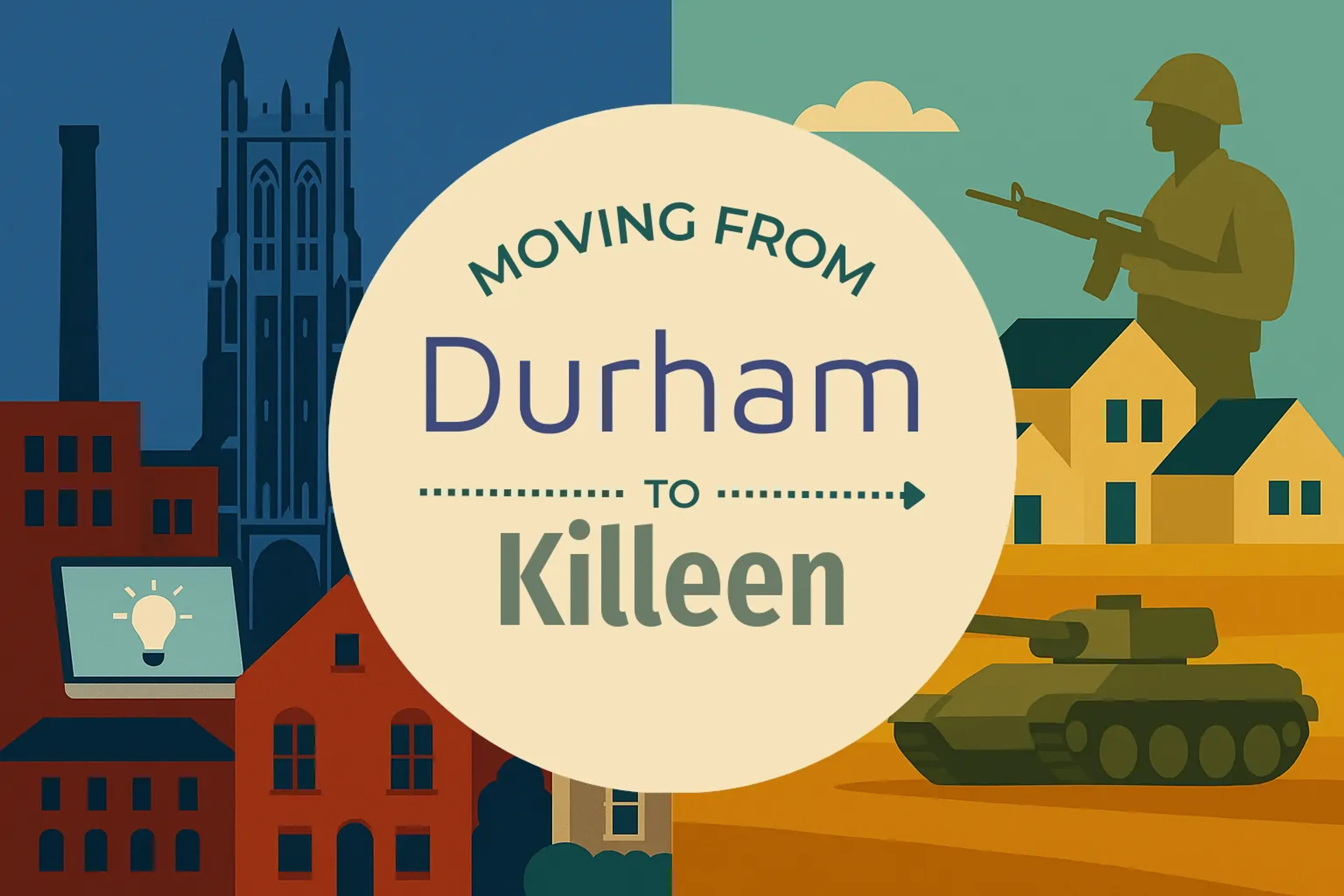 Side-by-side comparison of Durham to Killeen moving companies