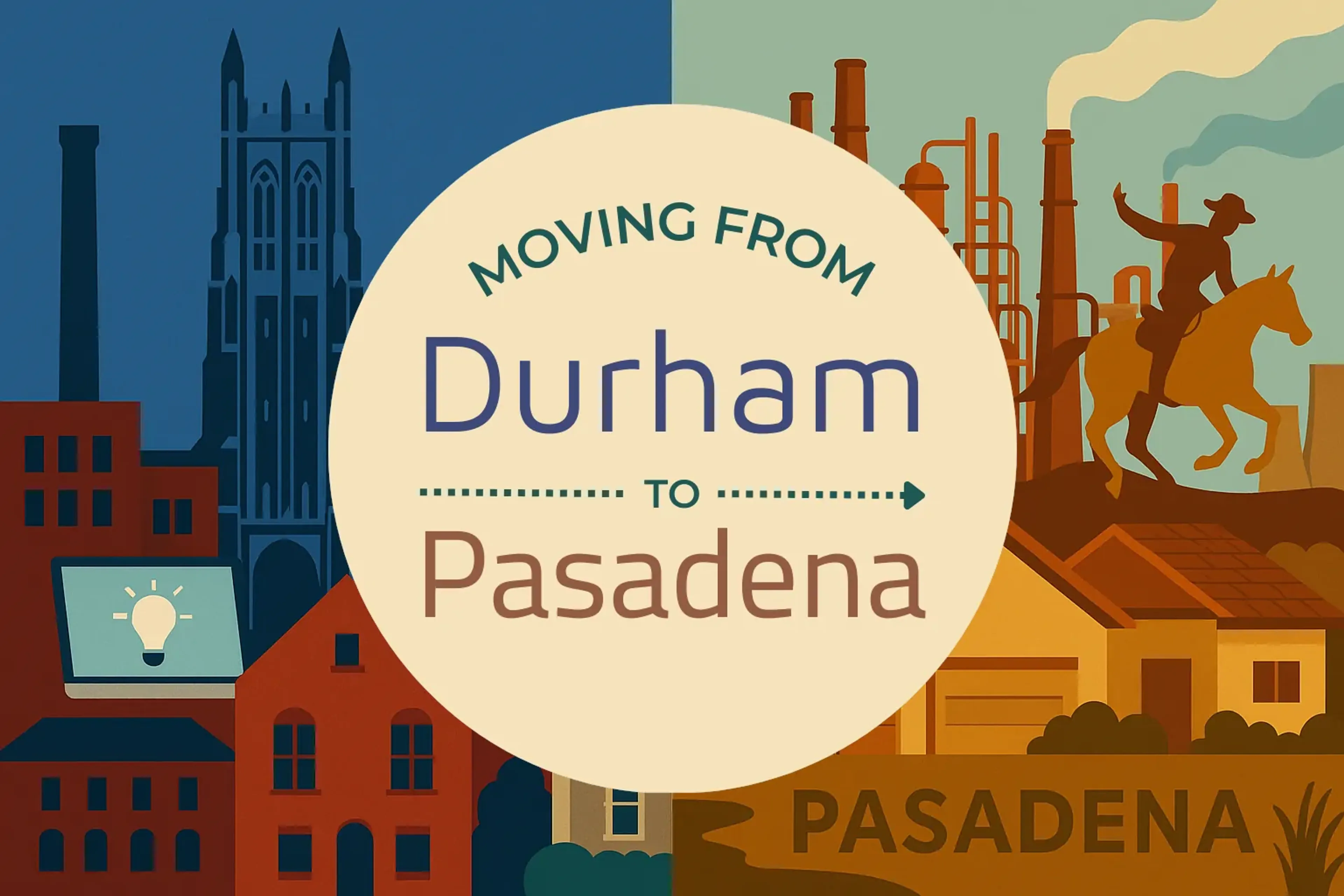 Side-by-side comparison of Durham to Pasadena moving companies