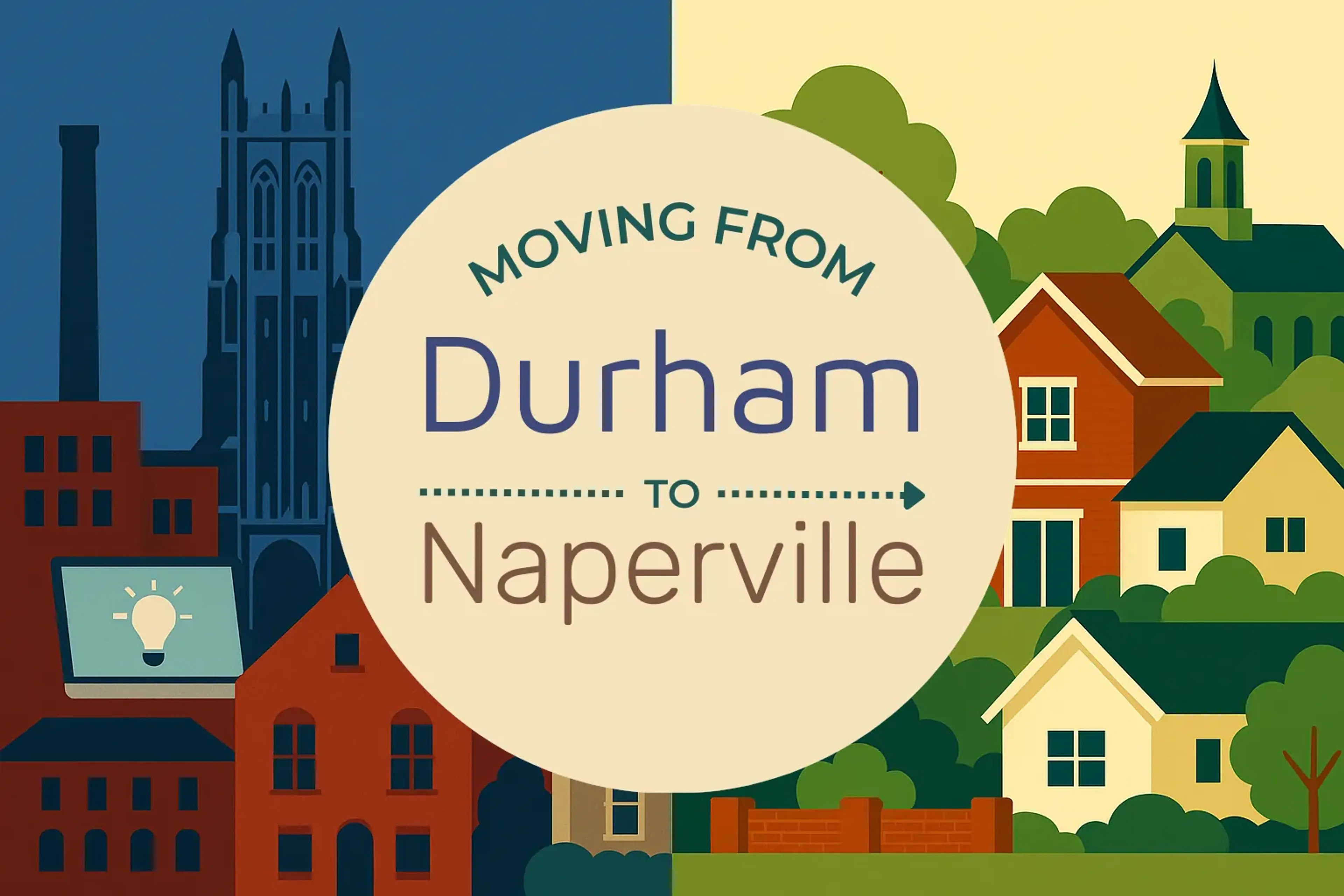 Side-by-side comparison of Durham to Naperville moving companies