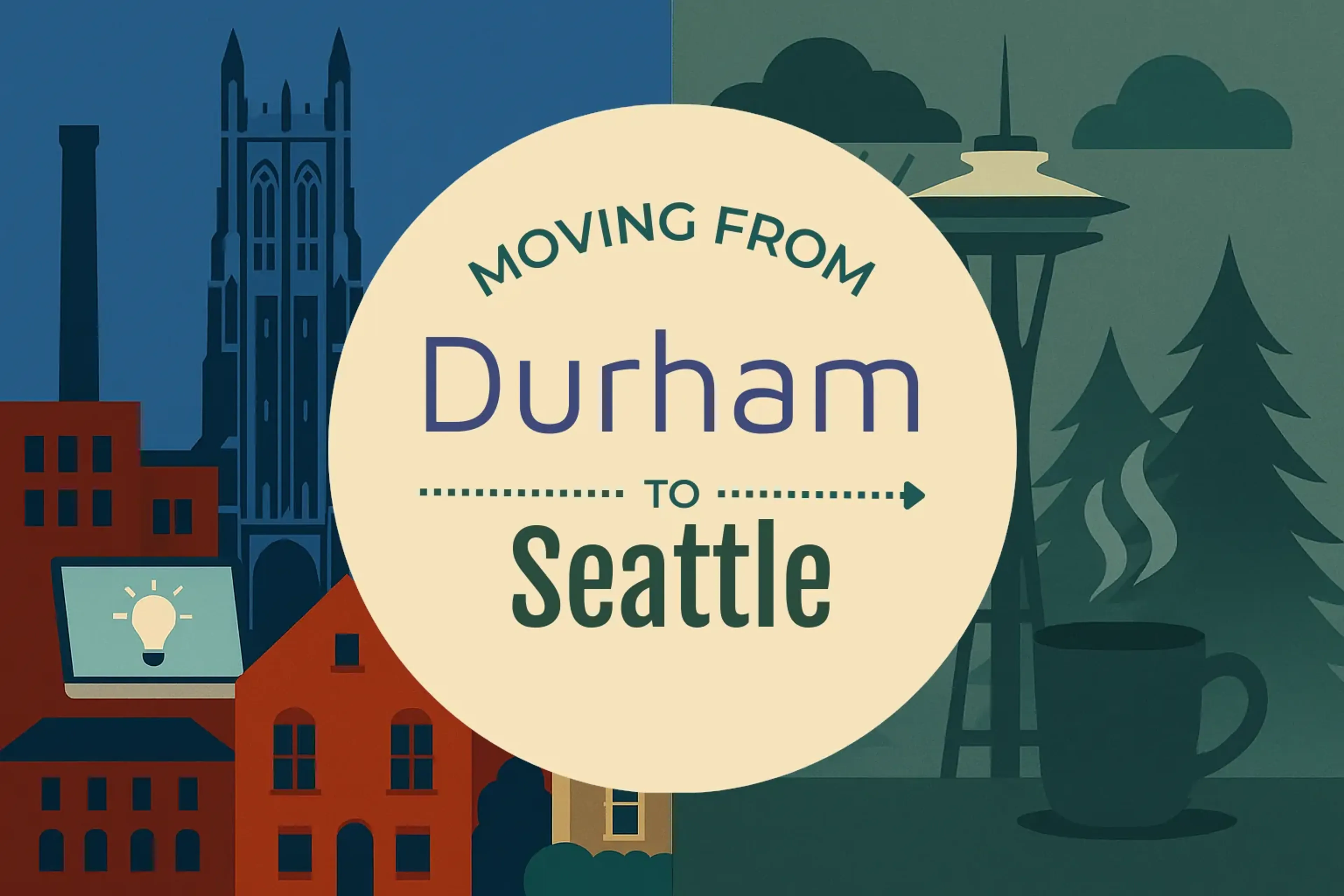 Side-by-side comparison of Durham to Seattle moving companies