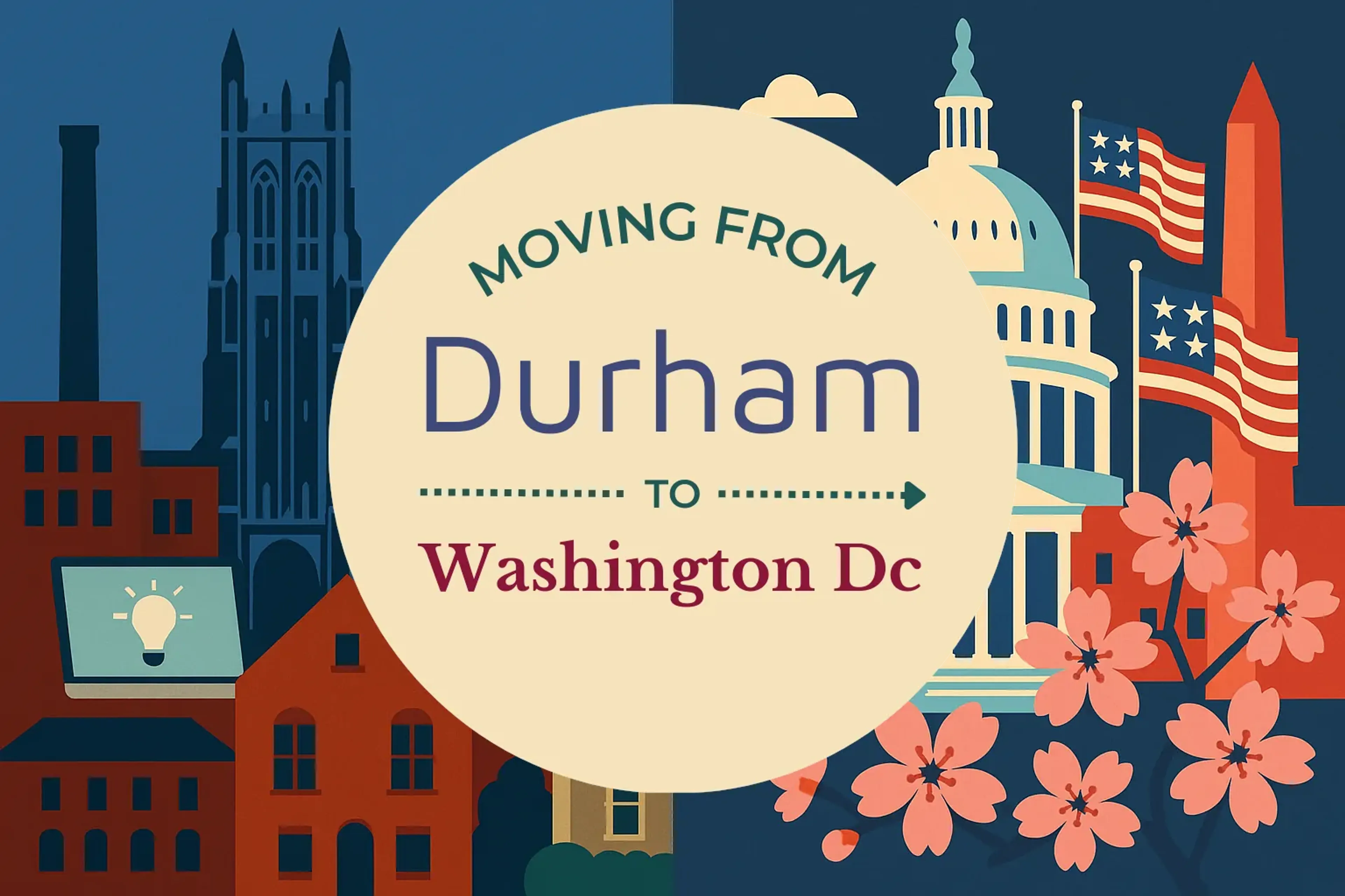 Side-by-side comparison of Durham to Washington DC moving companies