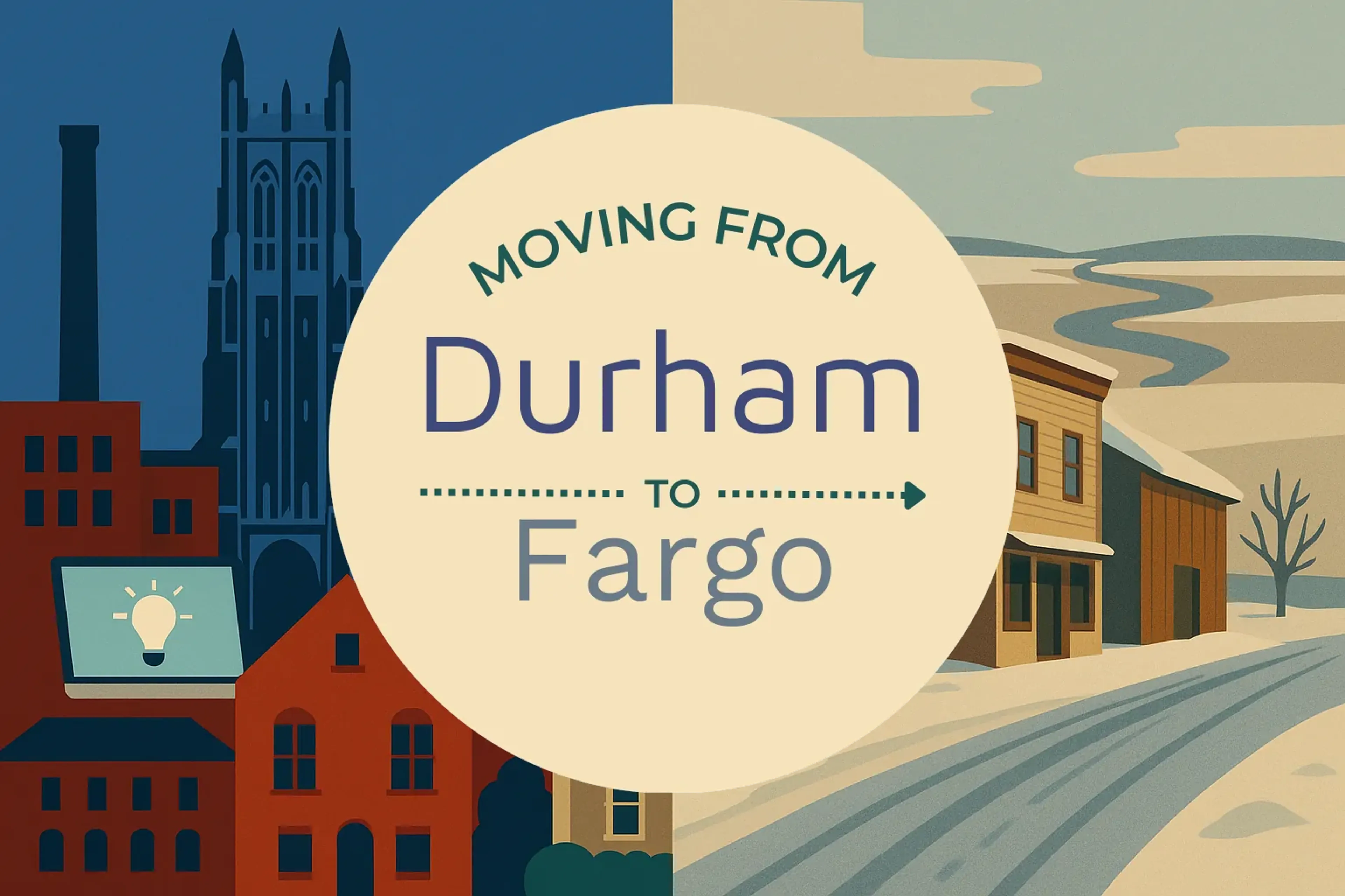 Side-by-side comparison of Durham to Fargo moving companies