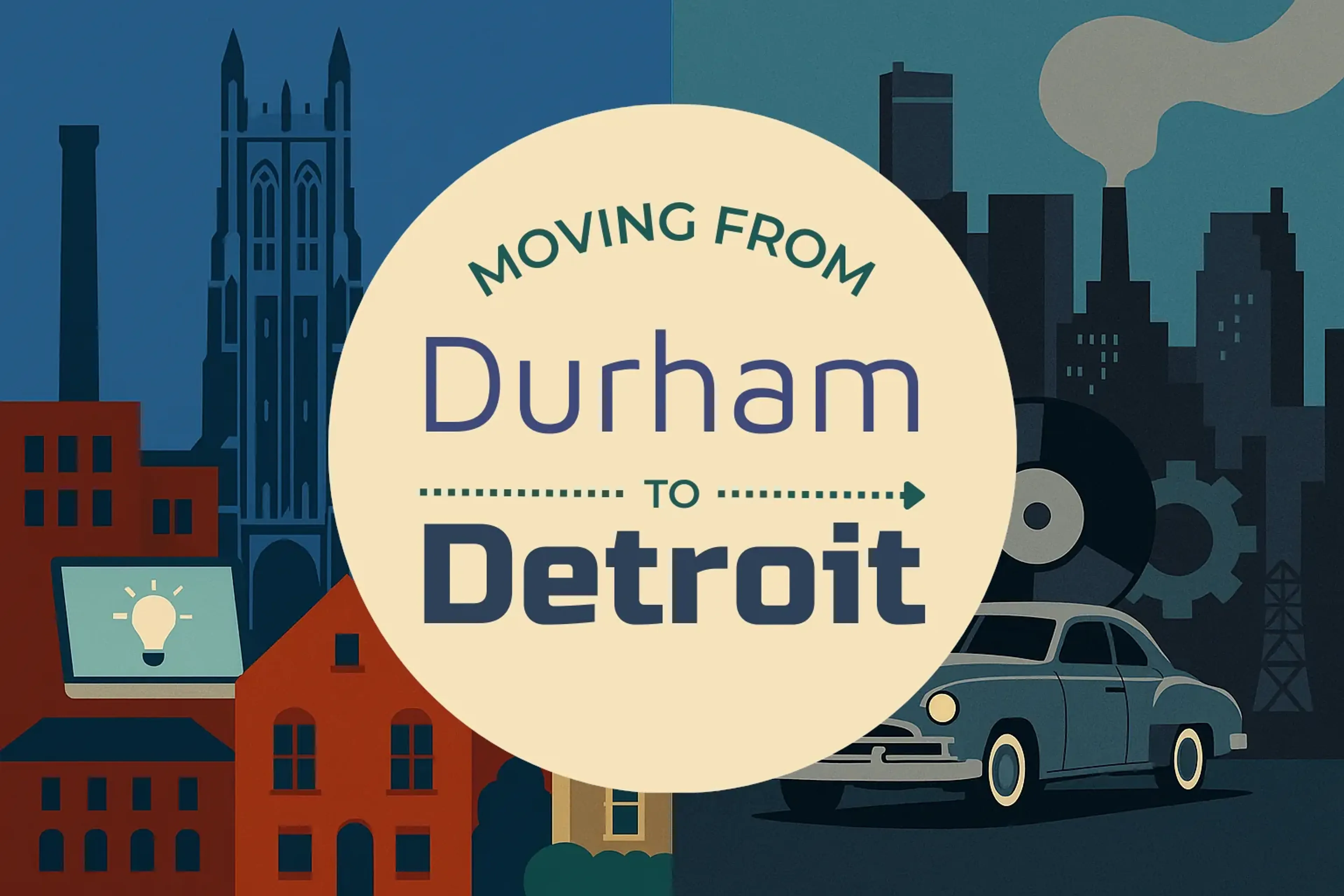 Side-by-side comparison of Durham to Detroit moving companies