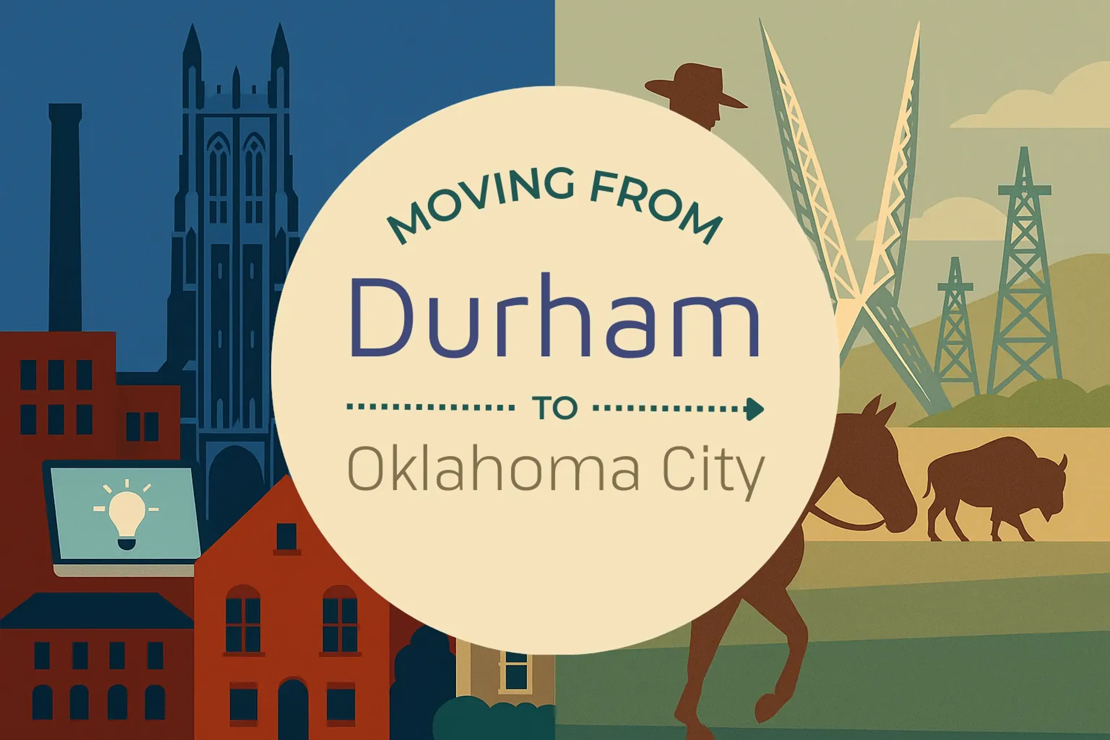 Side-by-side comparison of Durham to Oklahoma City moving companies