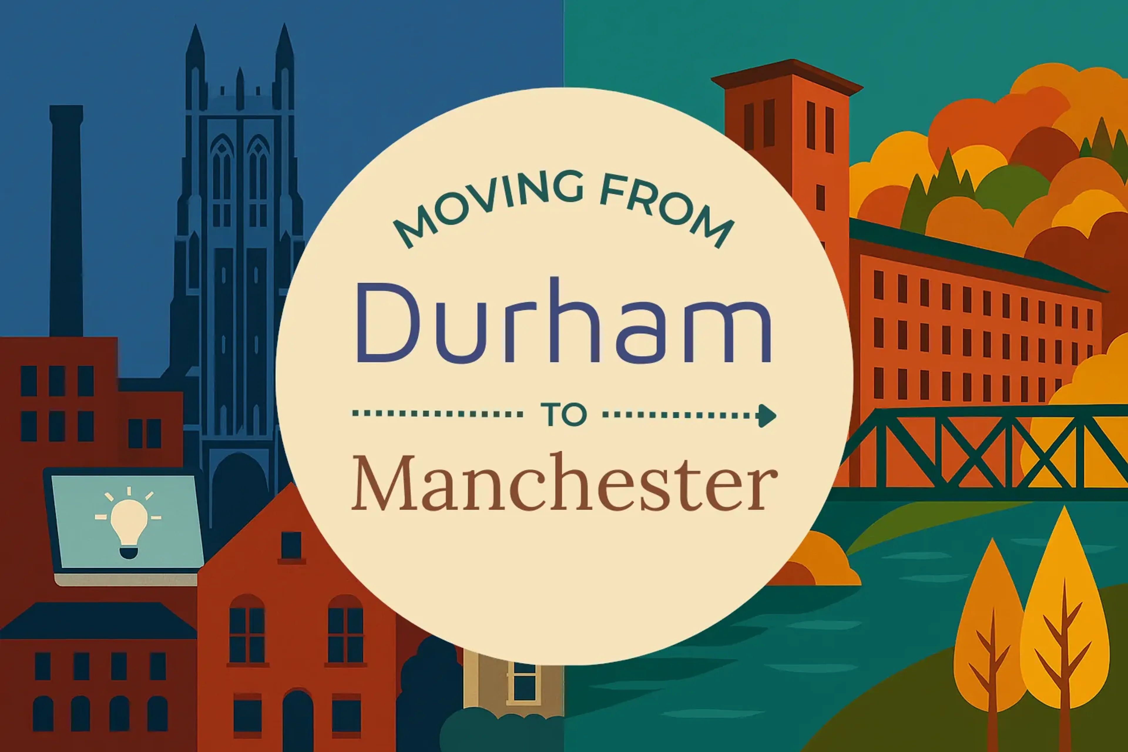 Side-by-side comparison of Durham to Manchester moving companies
