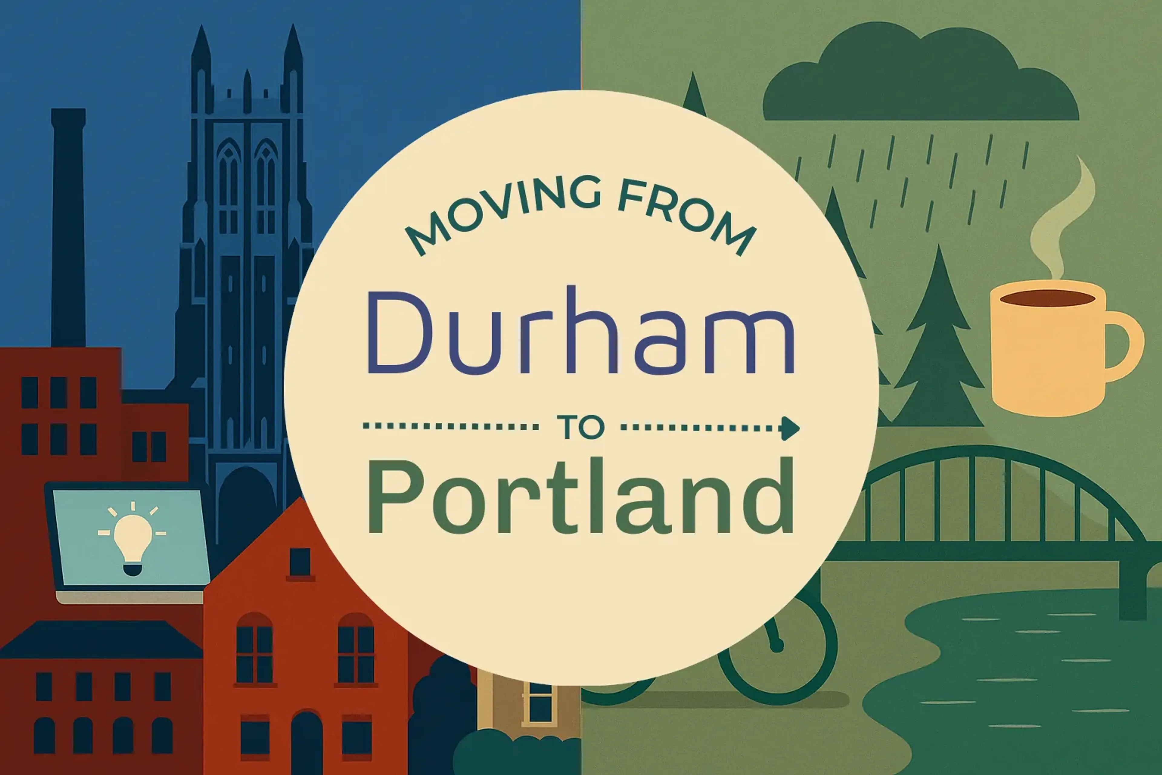 Side-by-side comparison of Durham to Portland moving companies