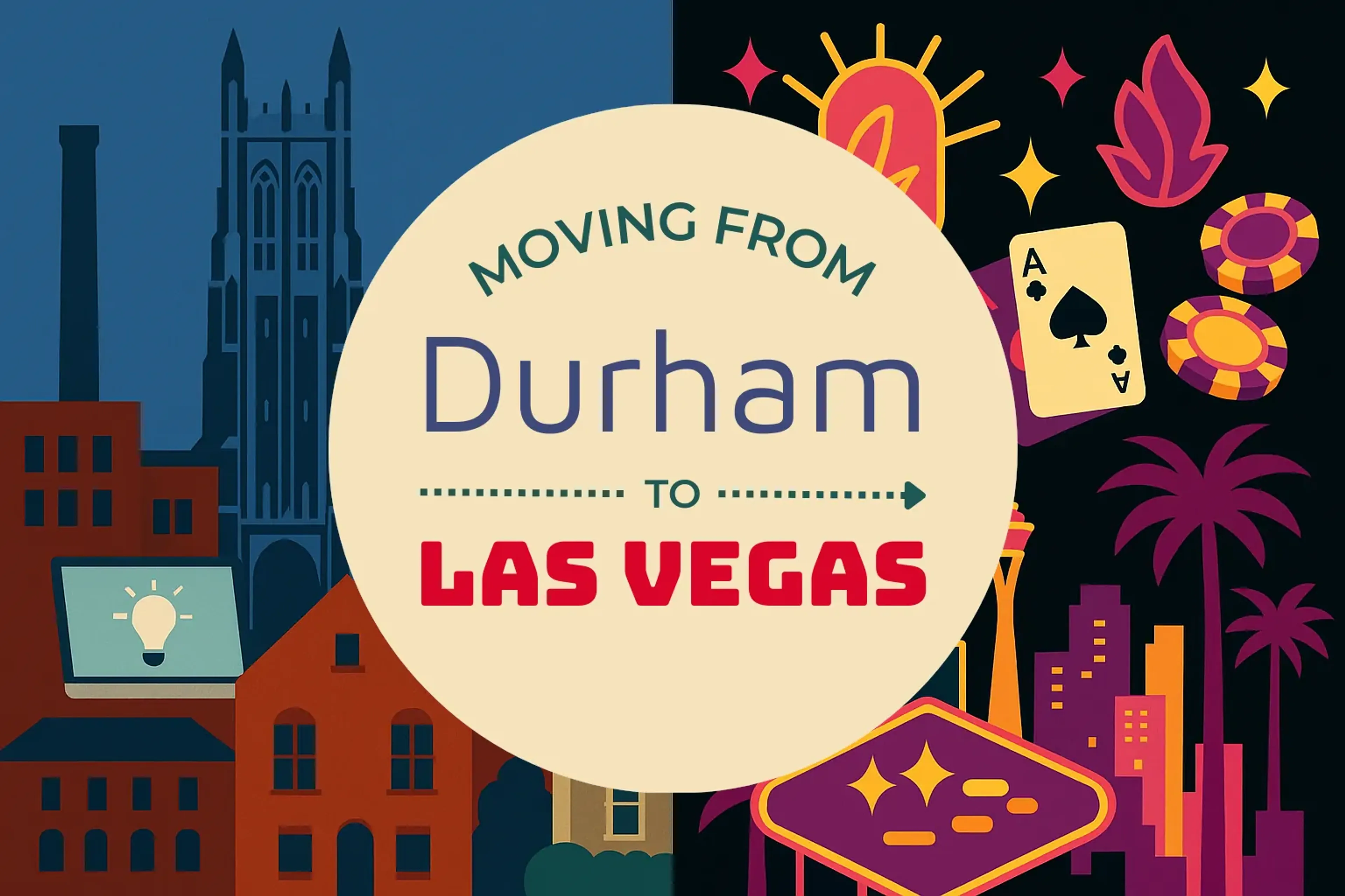 Side-by-side comparison of Durham to Las Vegas moving companies
