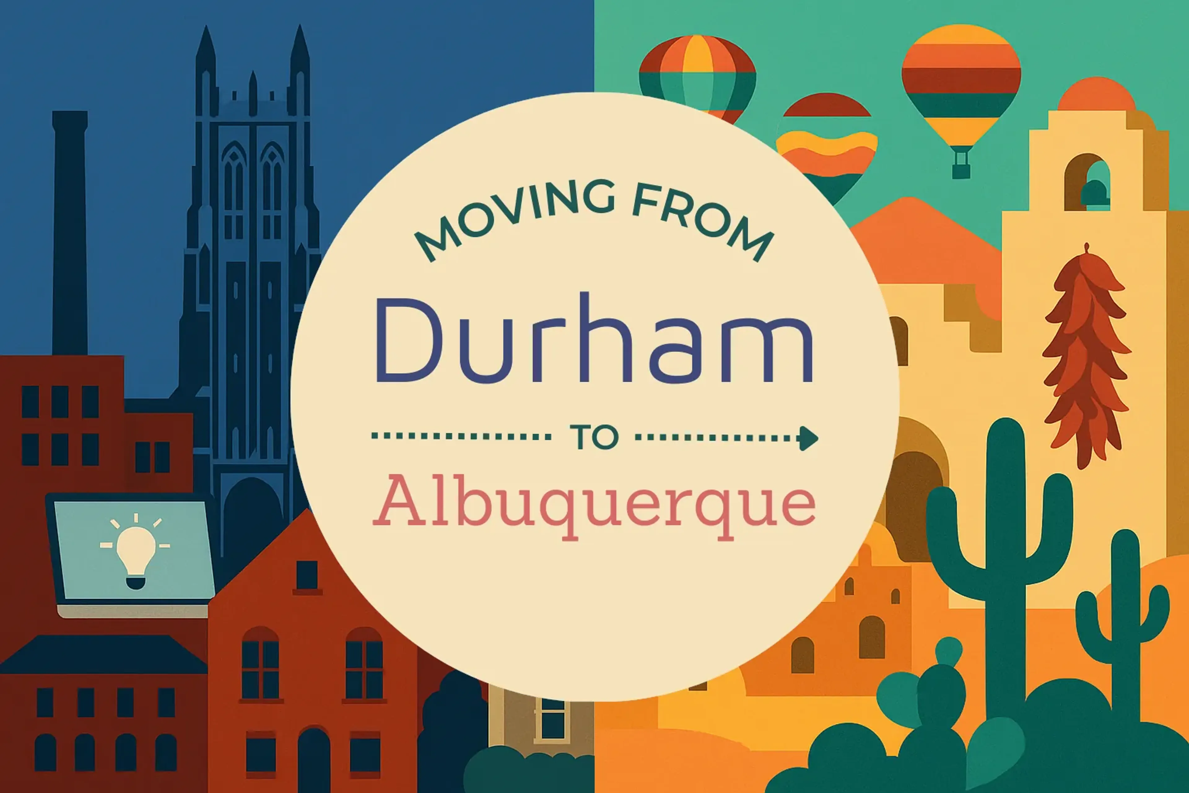 Side-by-side comparison of Durham to Albuquerque moving companies