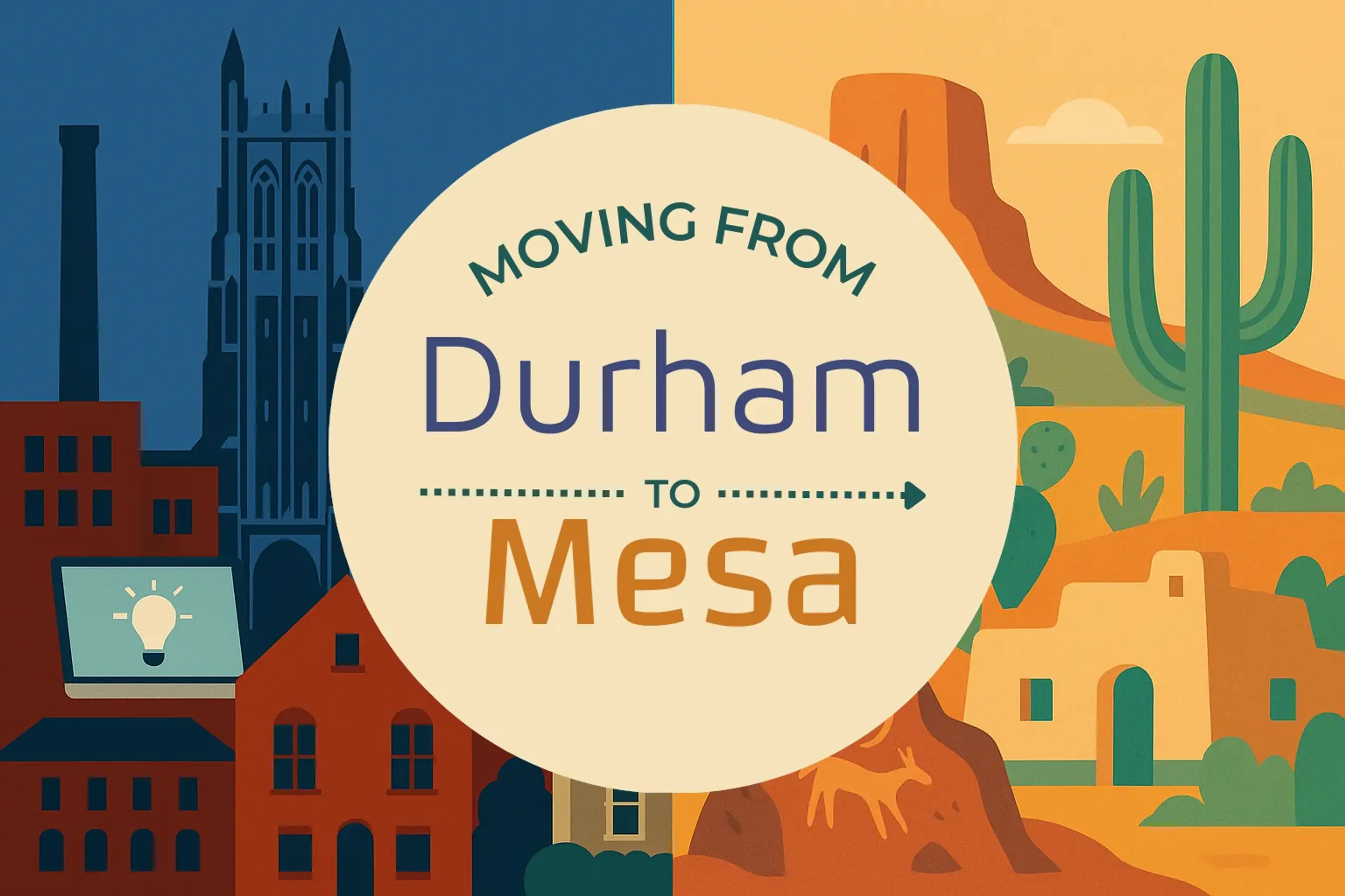 Side-by-side comparison of Durham to Mesa moving companies