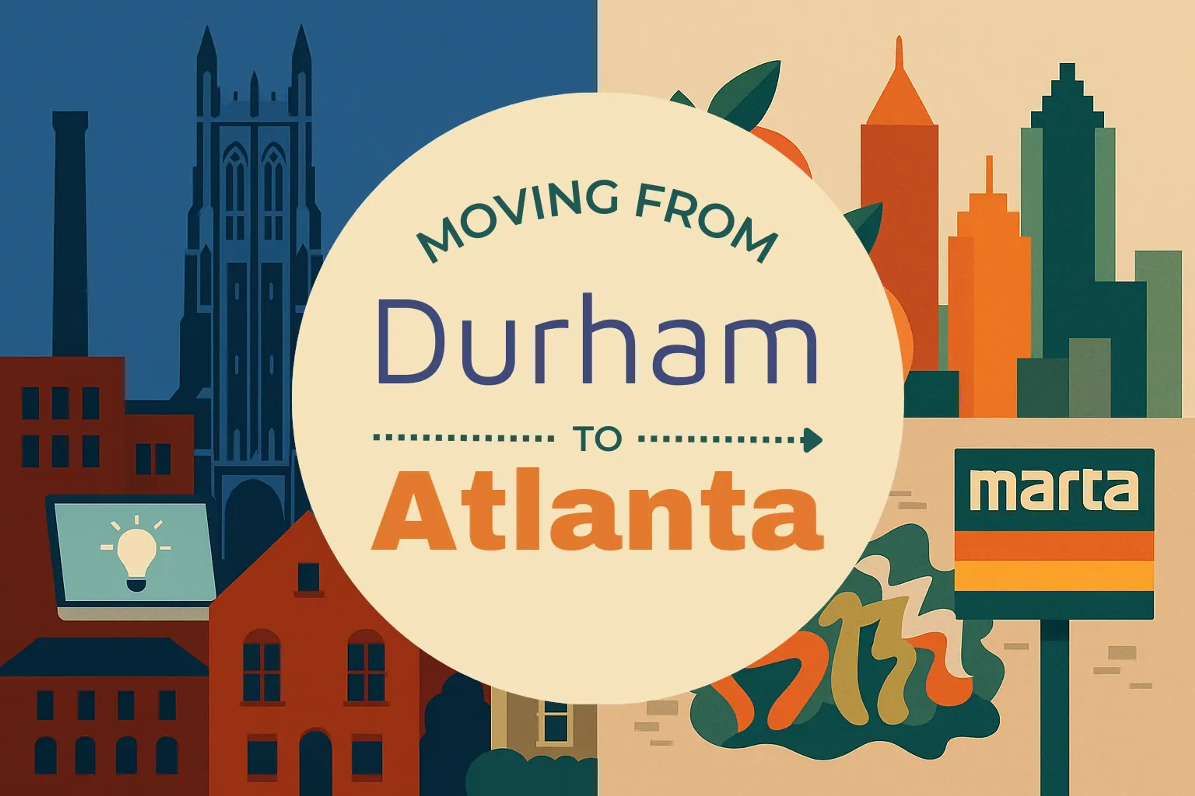 Side-by-side comparison of Durham to Atlanta moving companies