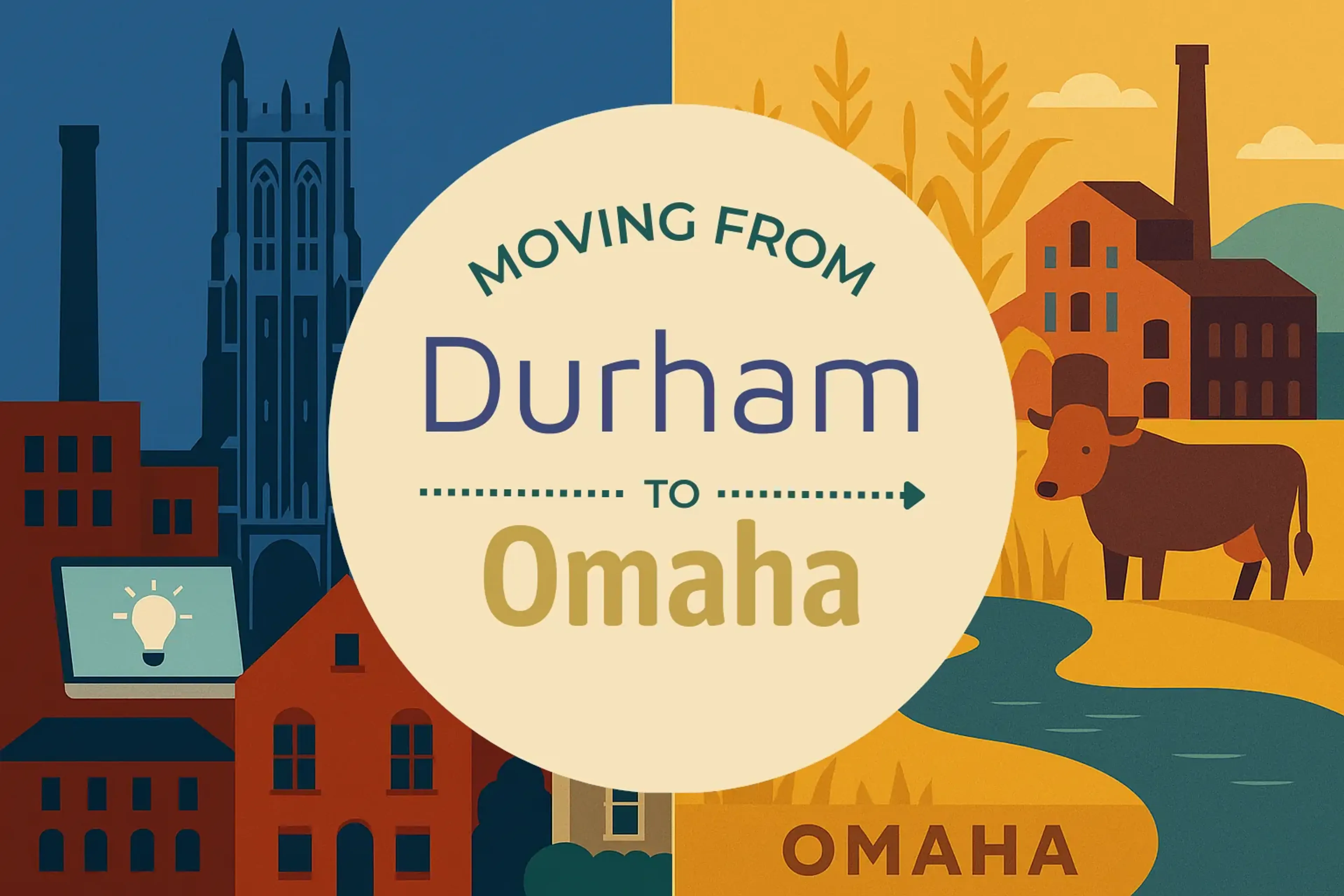 Side-by-side comparison of Durham to Omaha moving companies